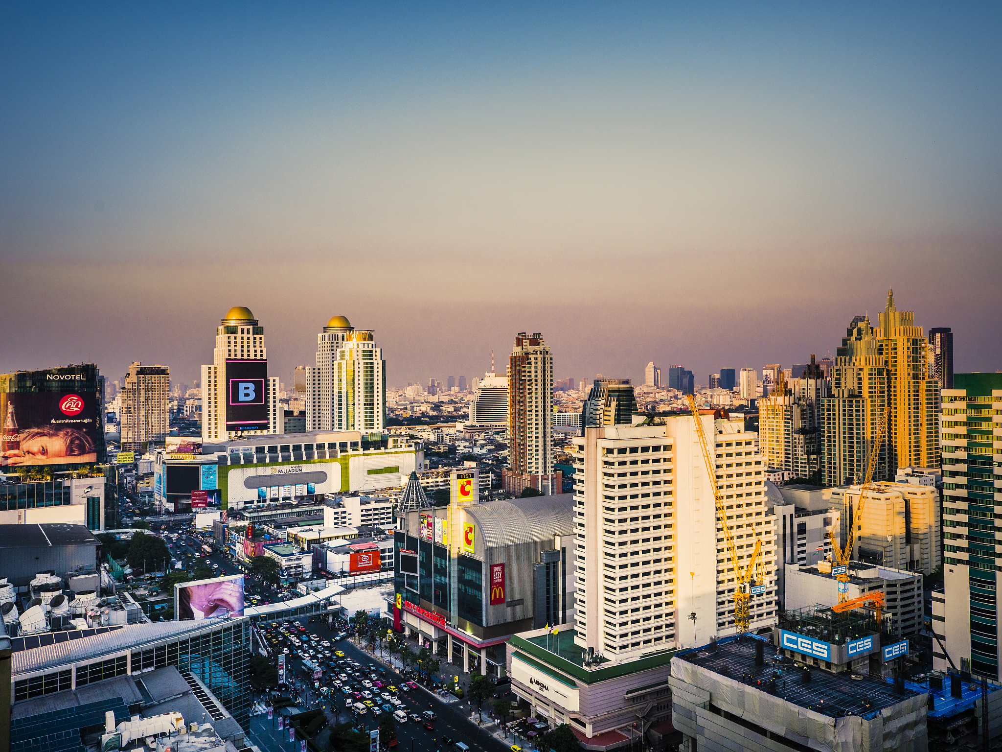 aerial view of bangkok thailand