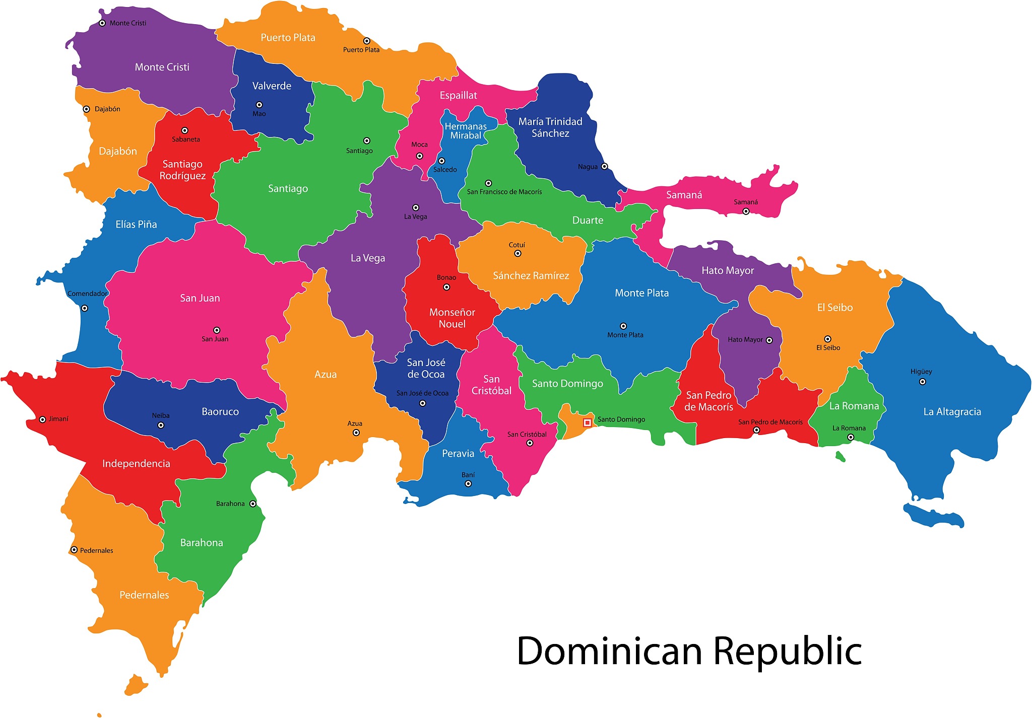 map of dominican republic