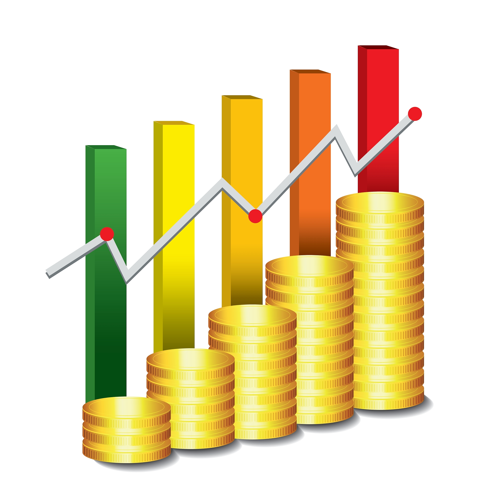 golden coin graph money