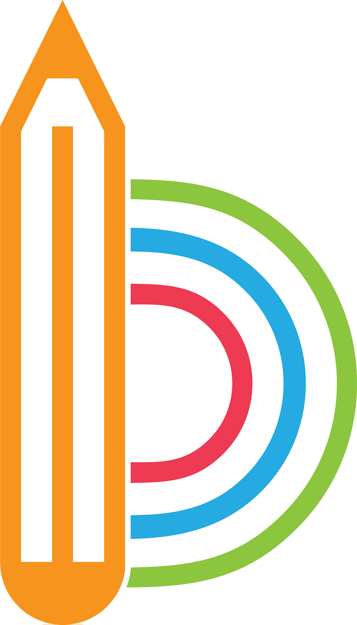 letter b colorful pencil creative symbol