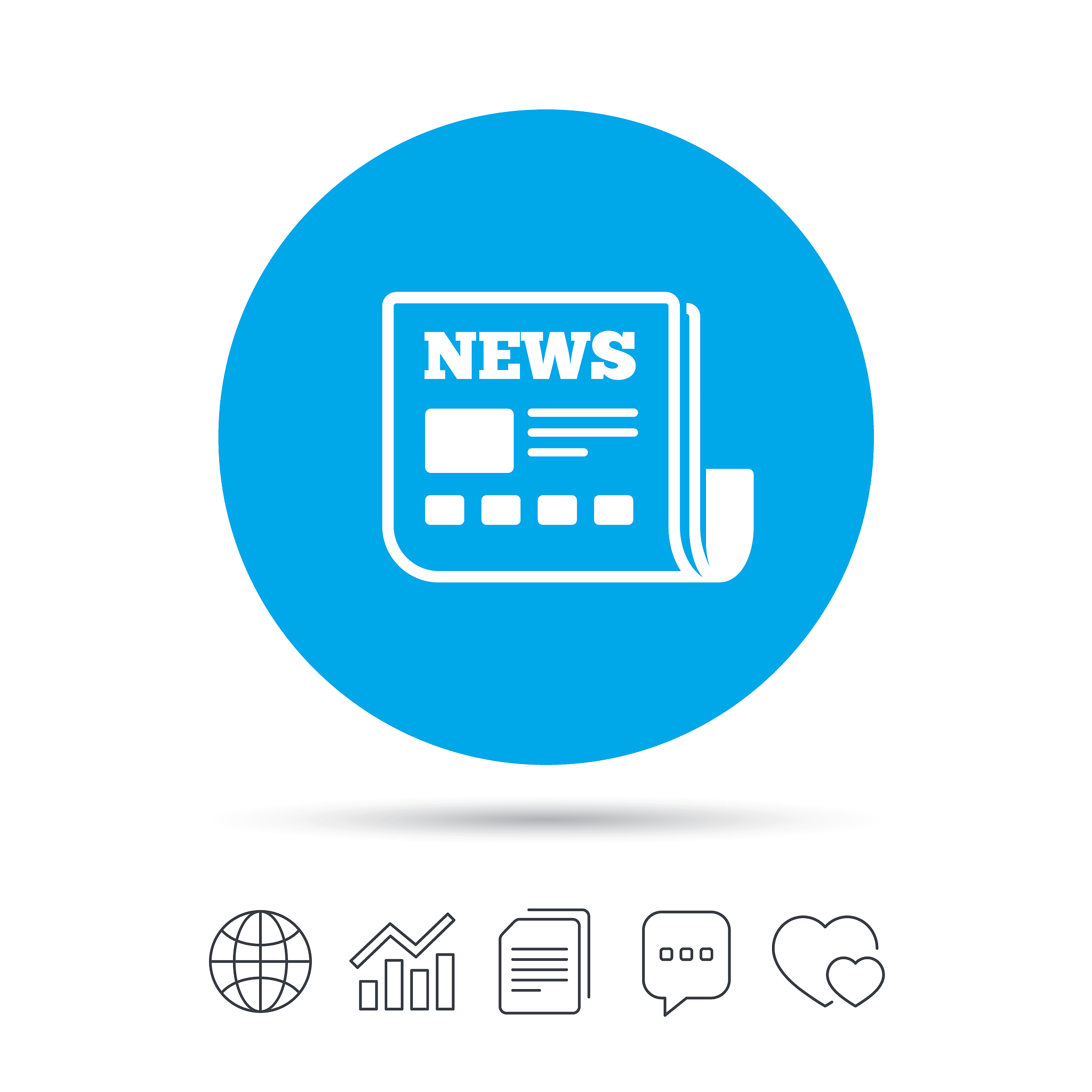 news icon newspaper sign mass media symbol