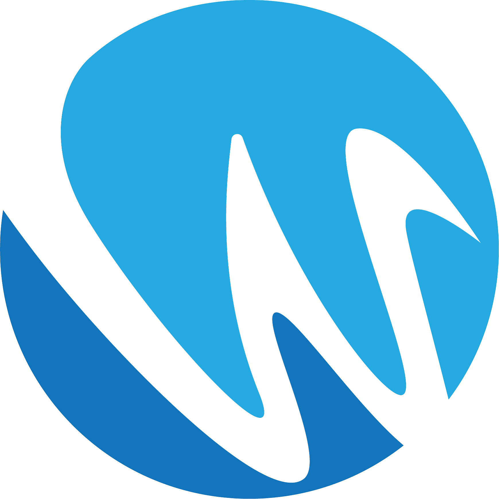 w letter wave logo template