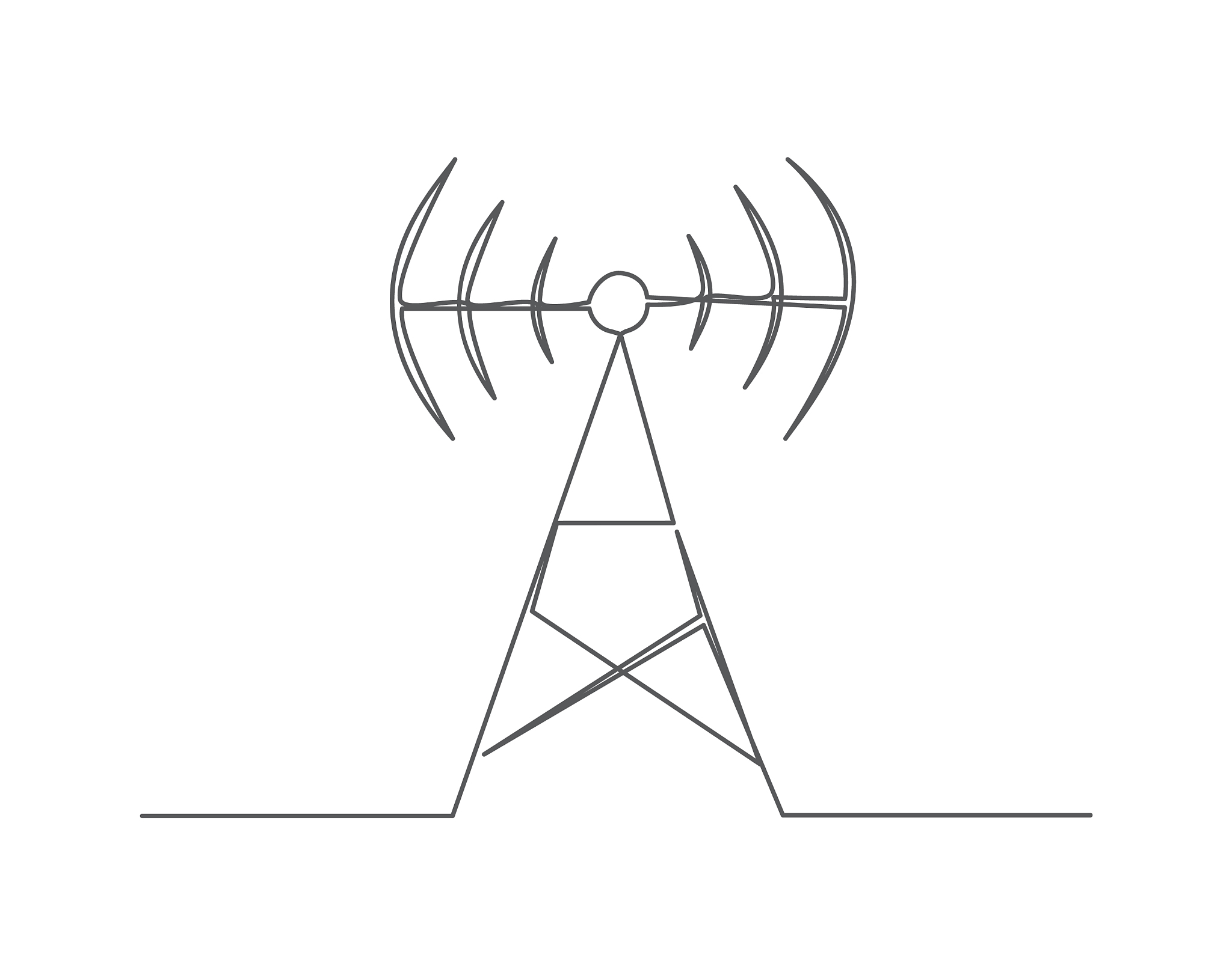 antenna one line drawing