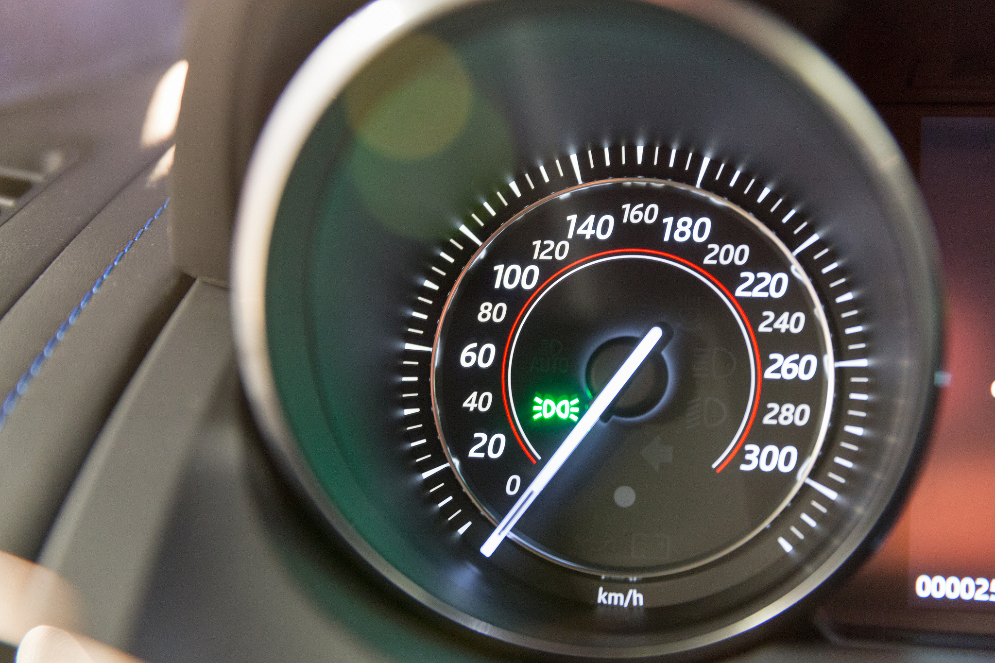 car dashboard speedometer closeup
