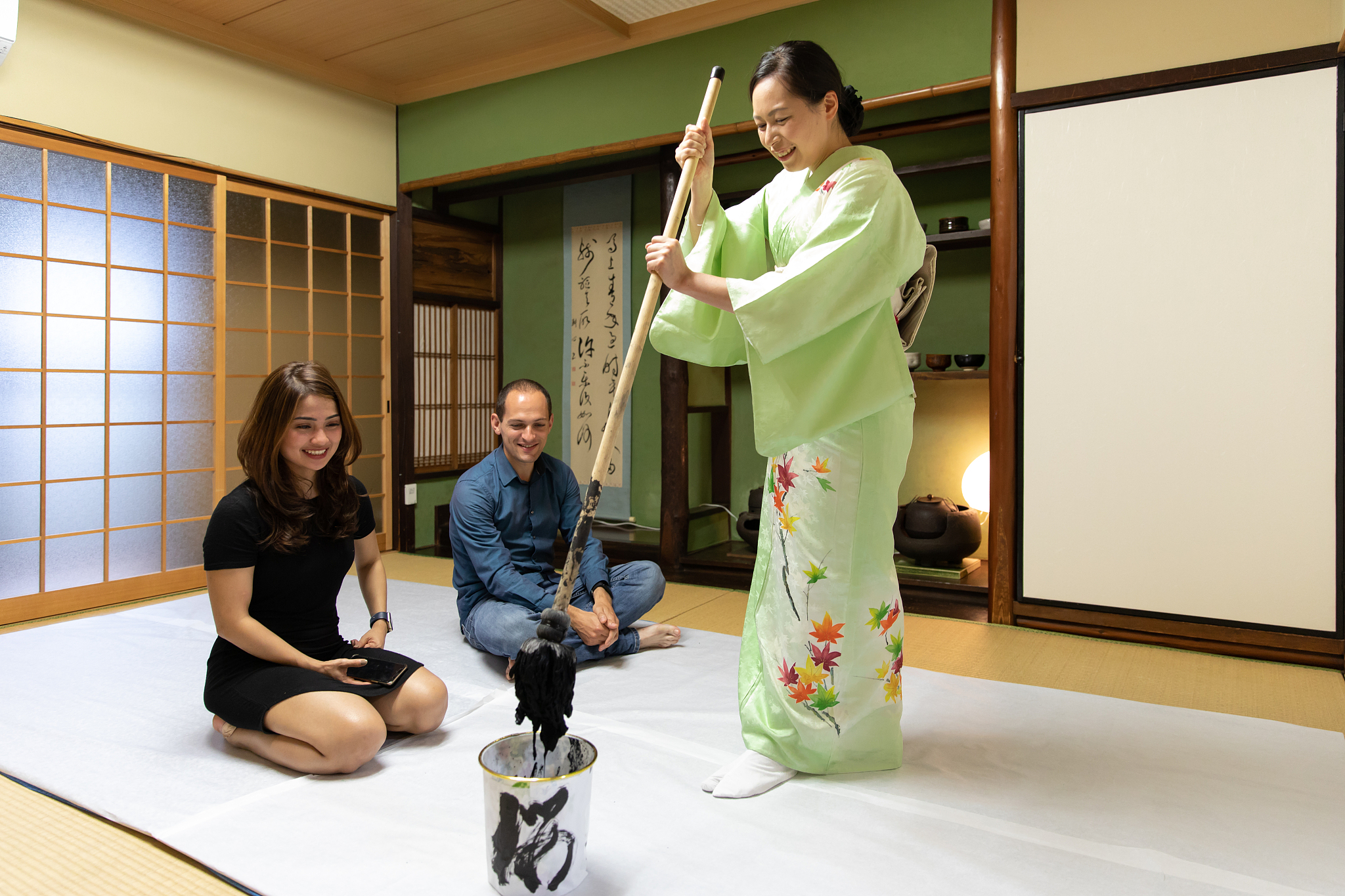 japanese calligraphy performance
