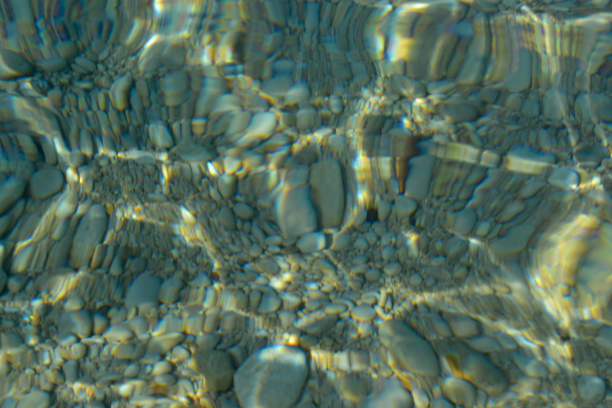 top view of blue, green and turquoise colors of water, surface o