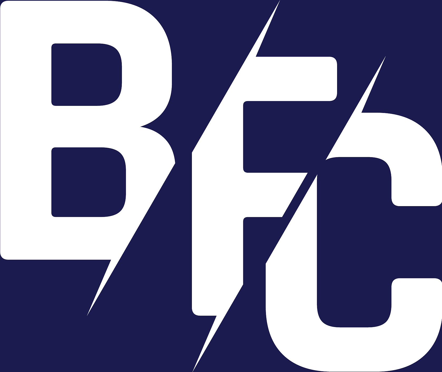 monogram letters initial logo design bfc