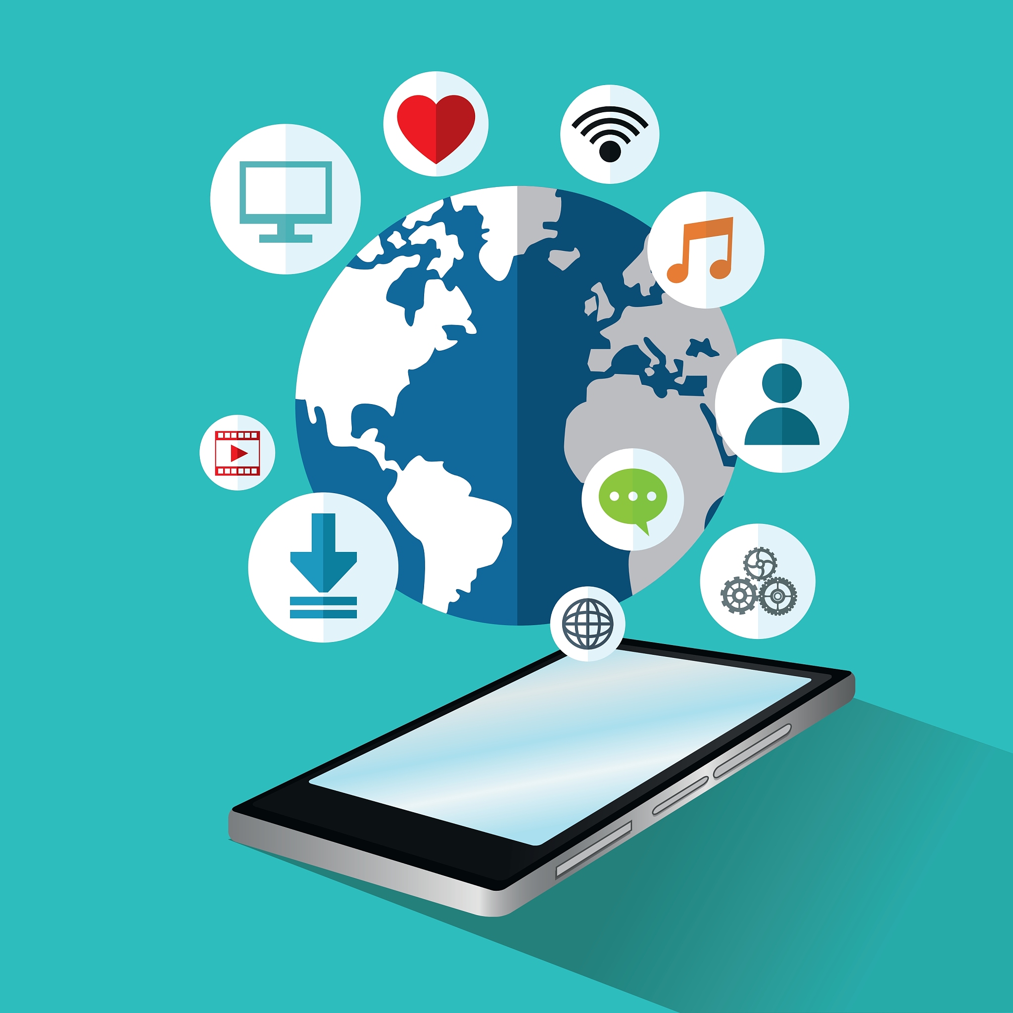 social media design gadget icon multimedia