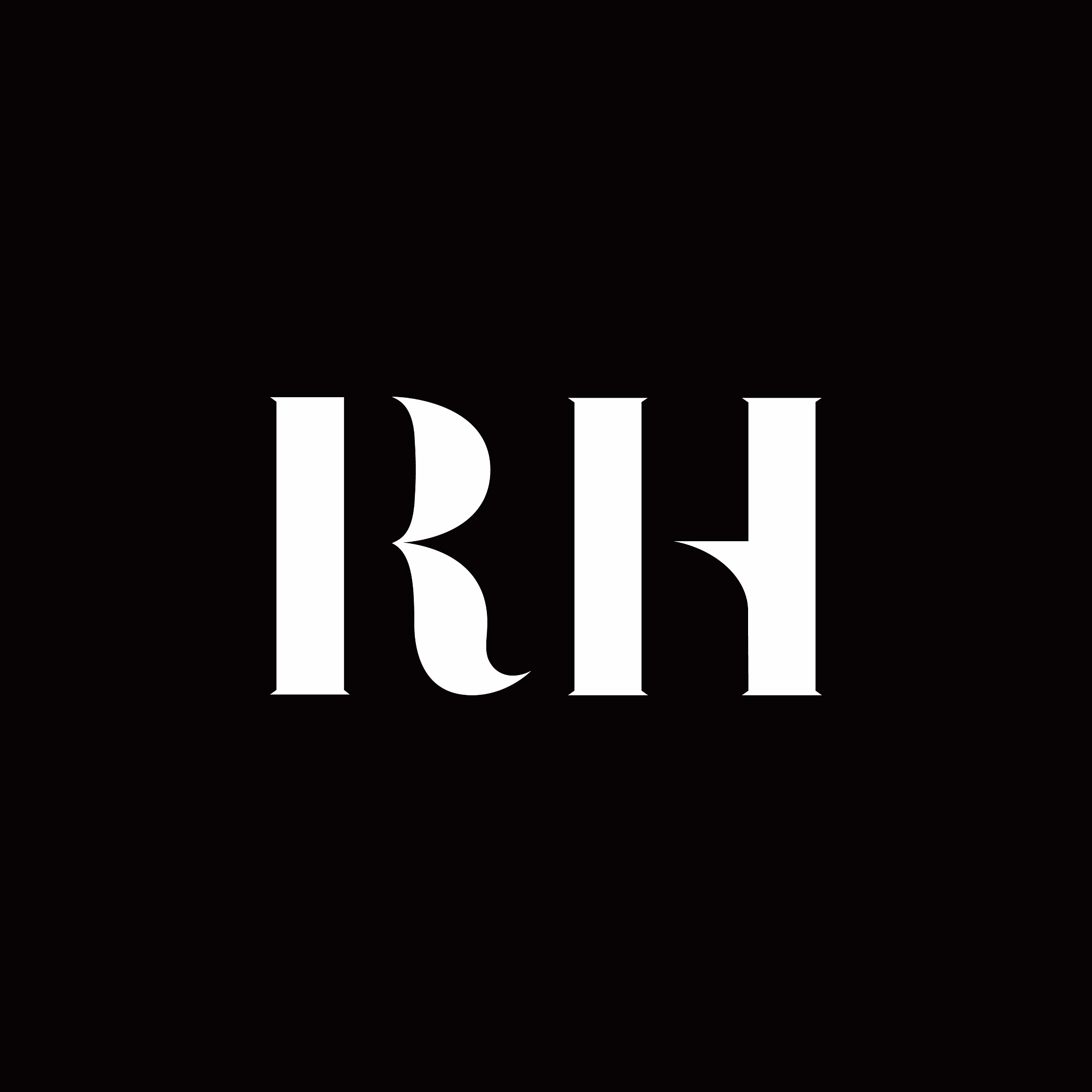 rh logo letter initial logo designs template