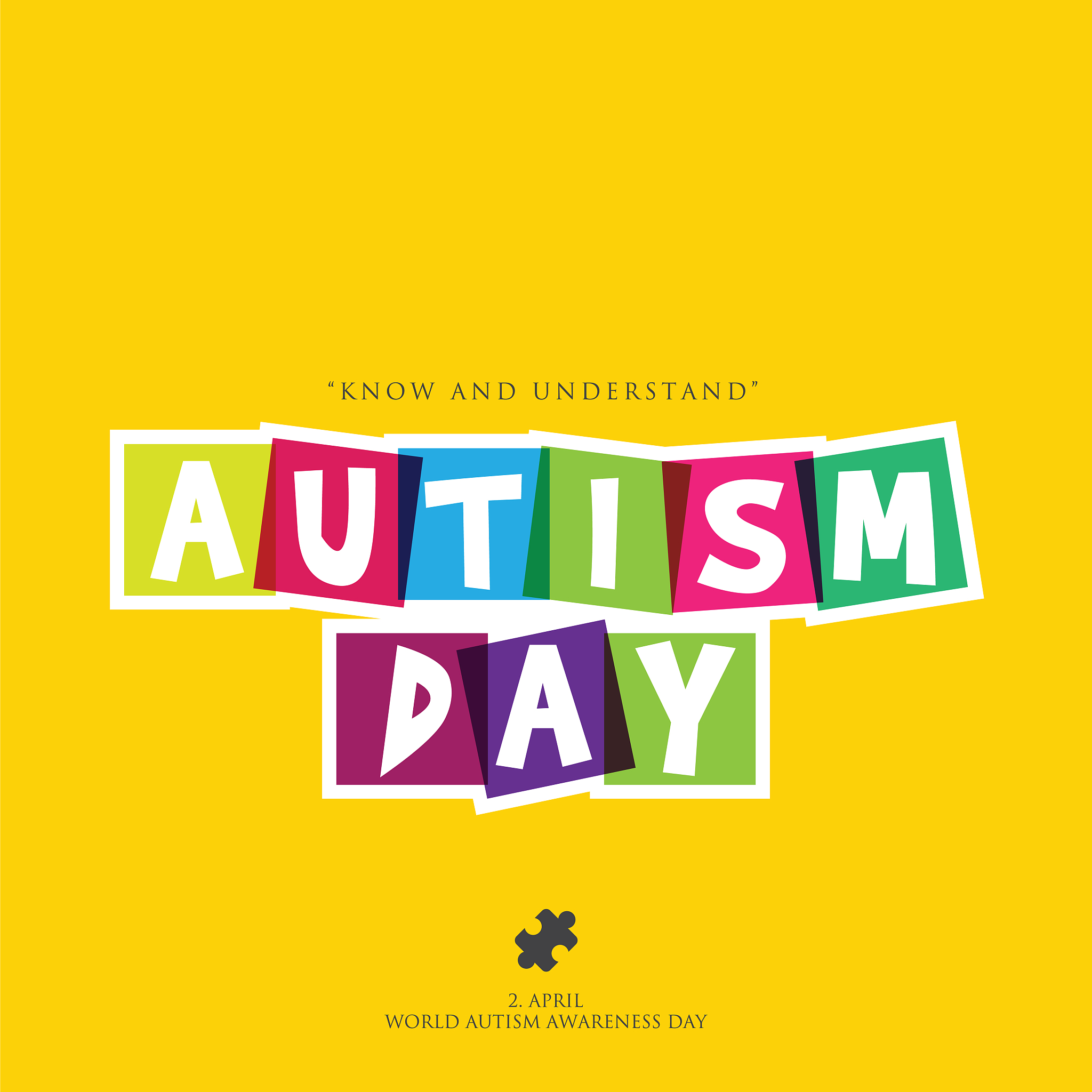 world autism awareness day stock illustration
