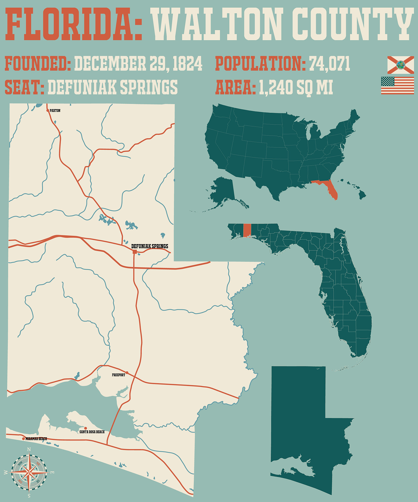 map of walton county in florida