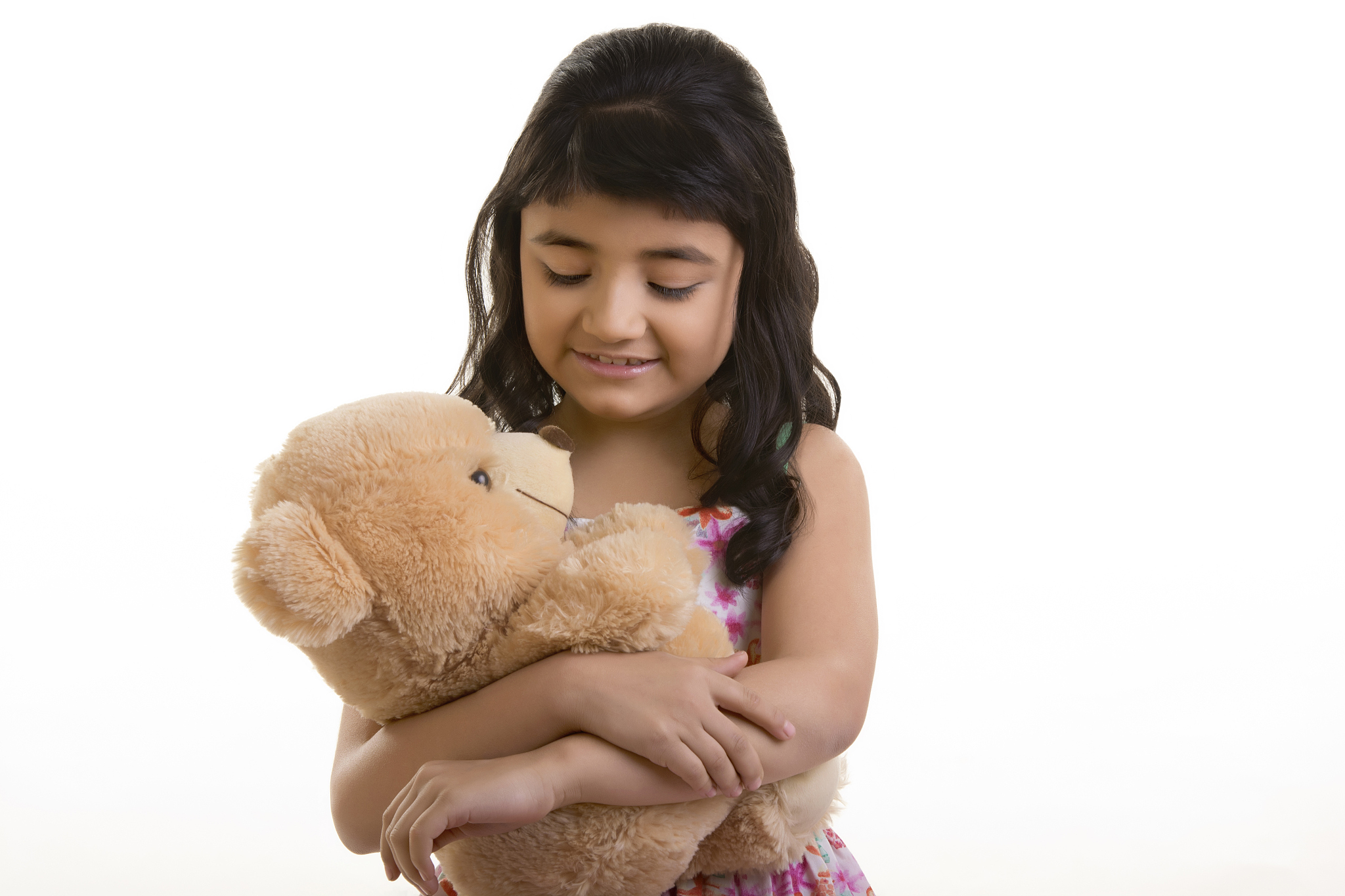 girl with teddy bear
