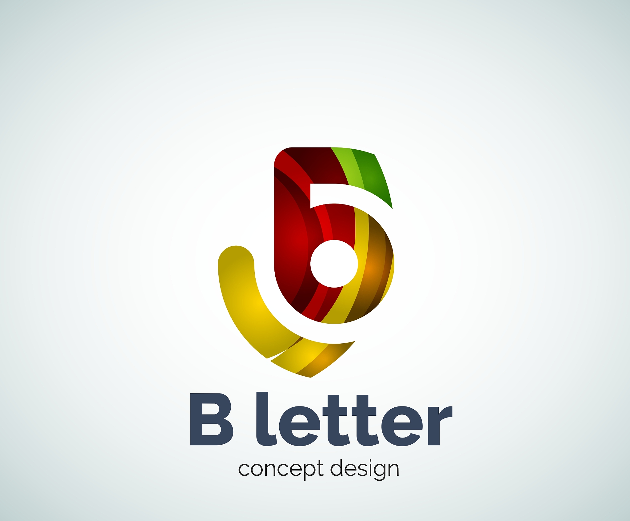b letter concept logo template
