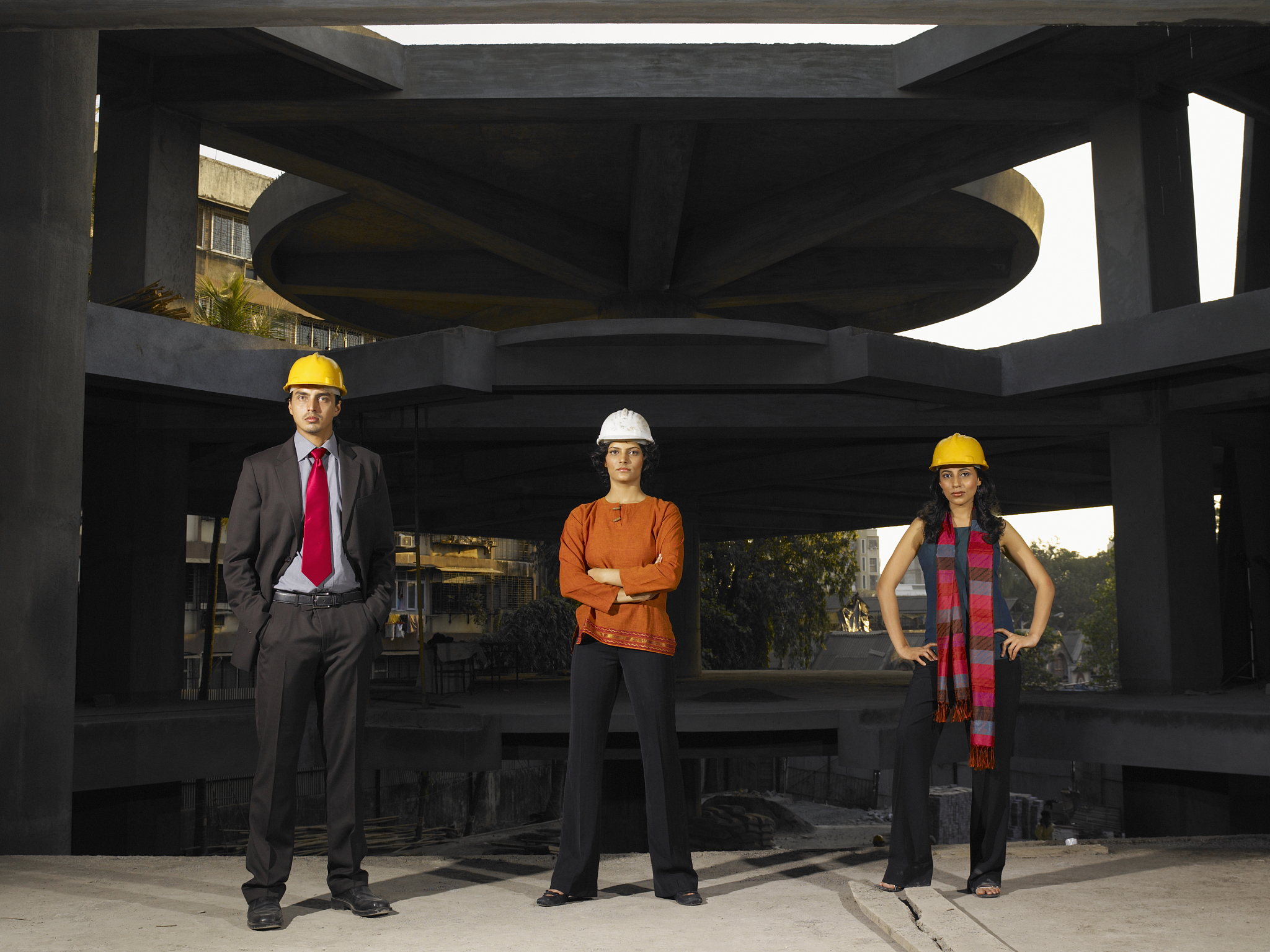 businesspeople at construction site