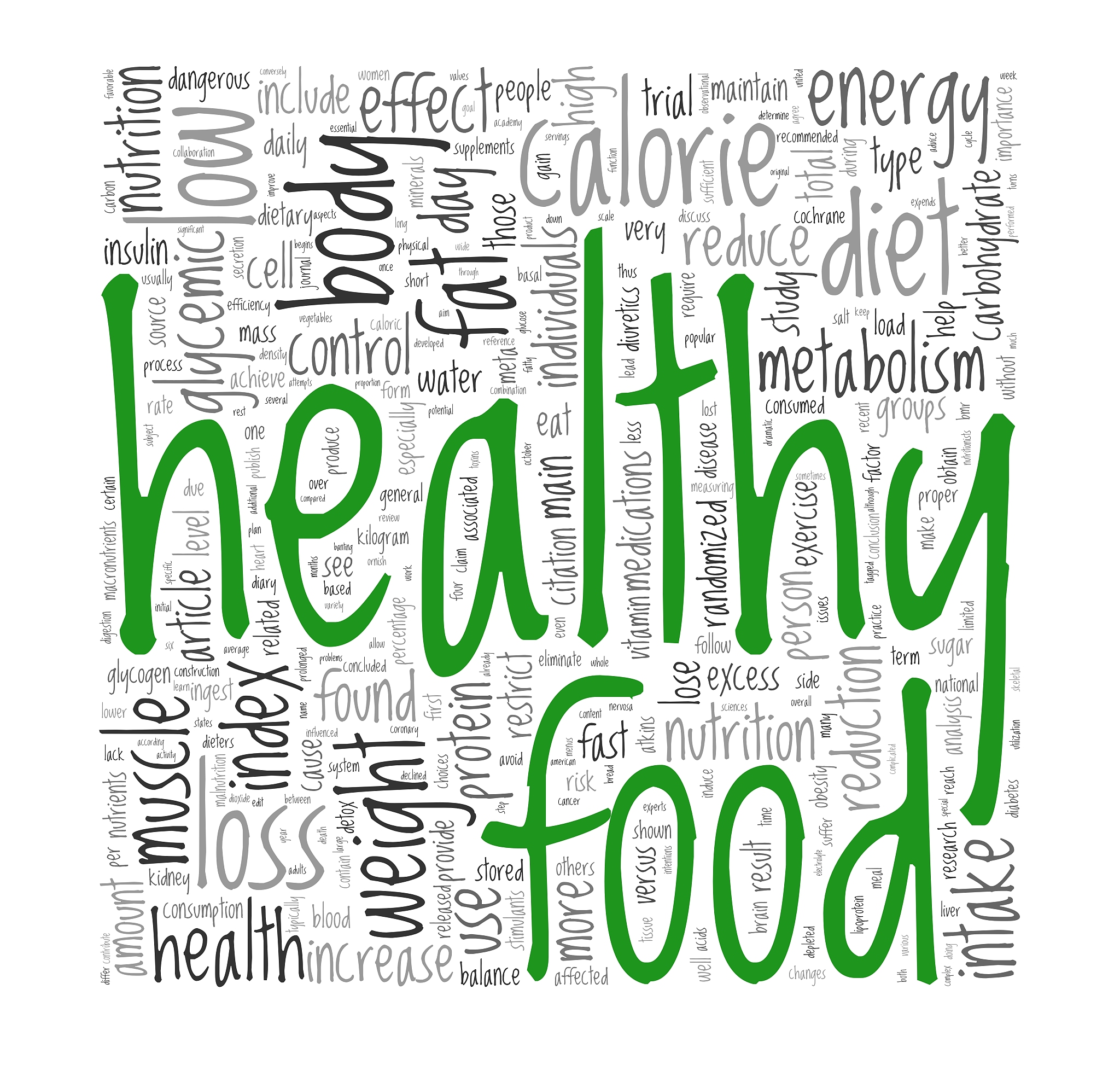 healthy food concept in tag cloud