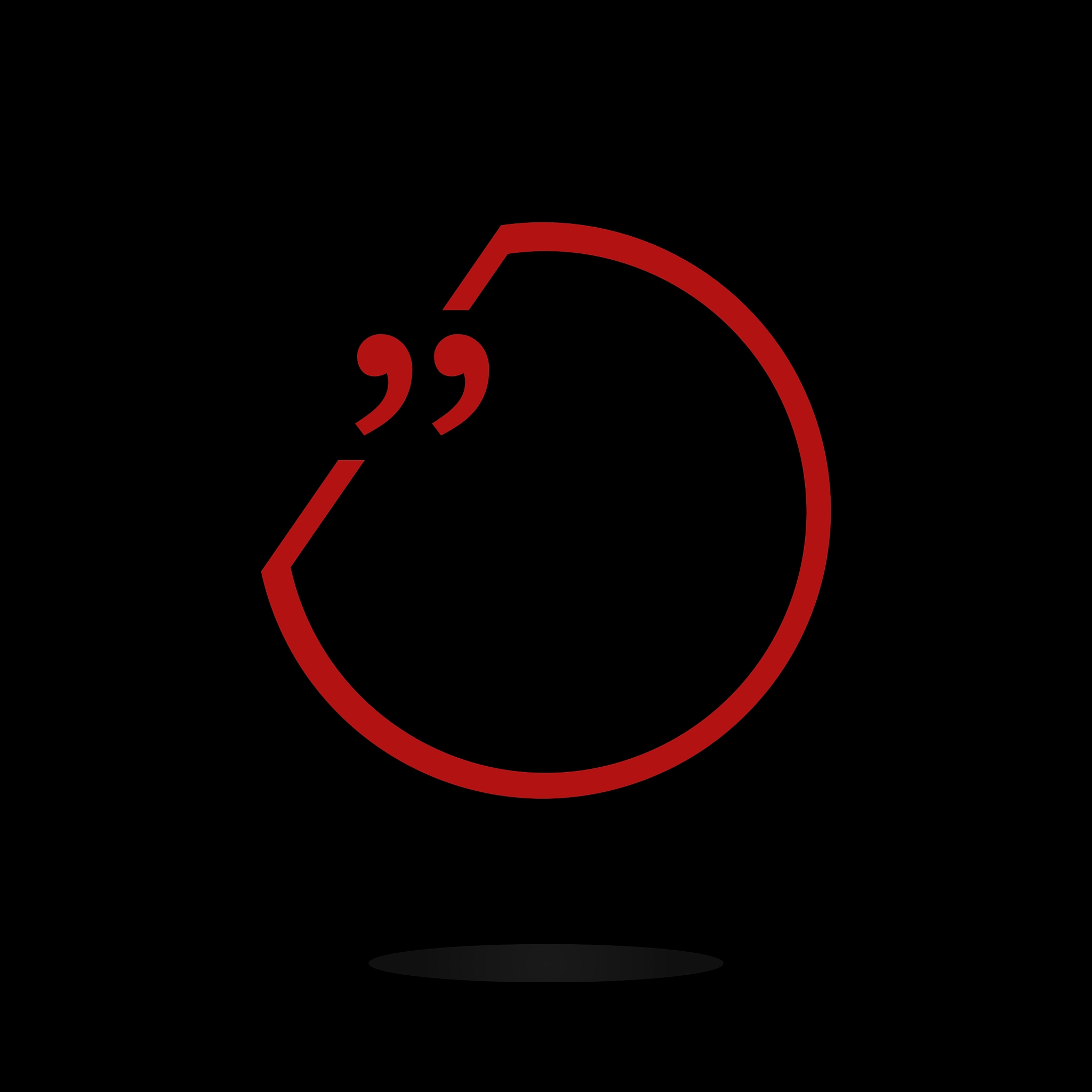 quotation marks with thin line speech