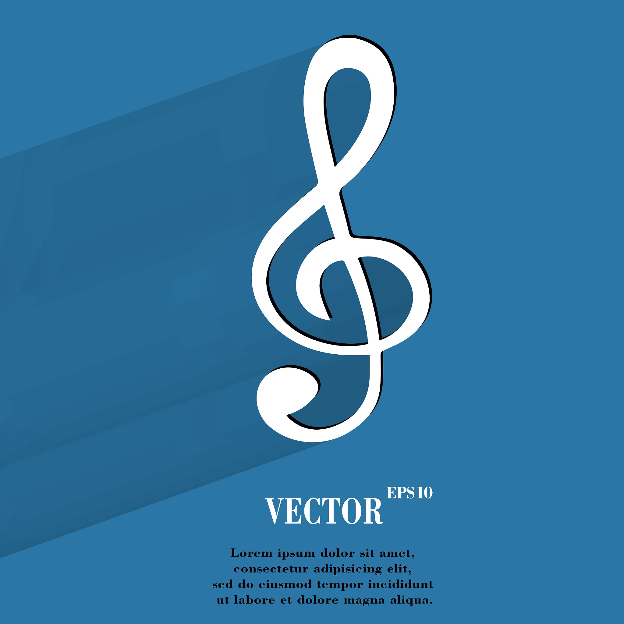 music elements notes web icon, flat design