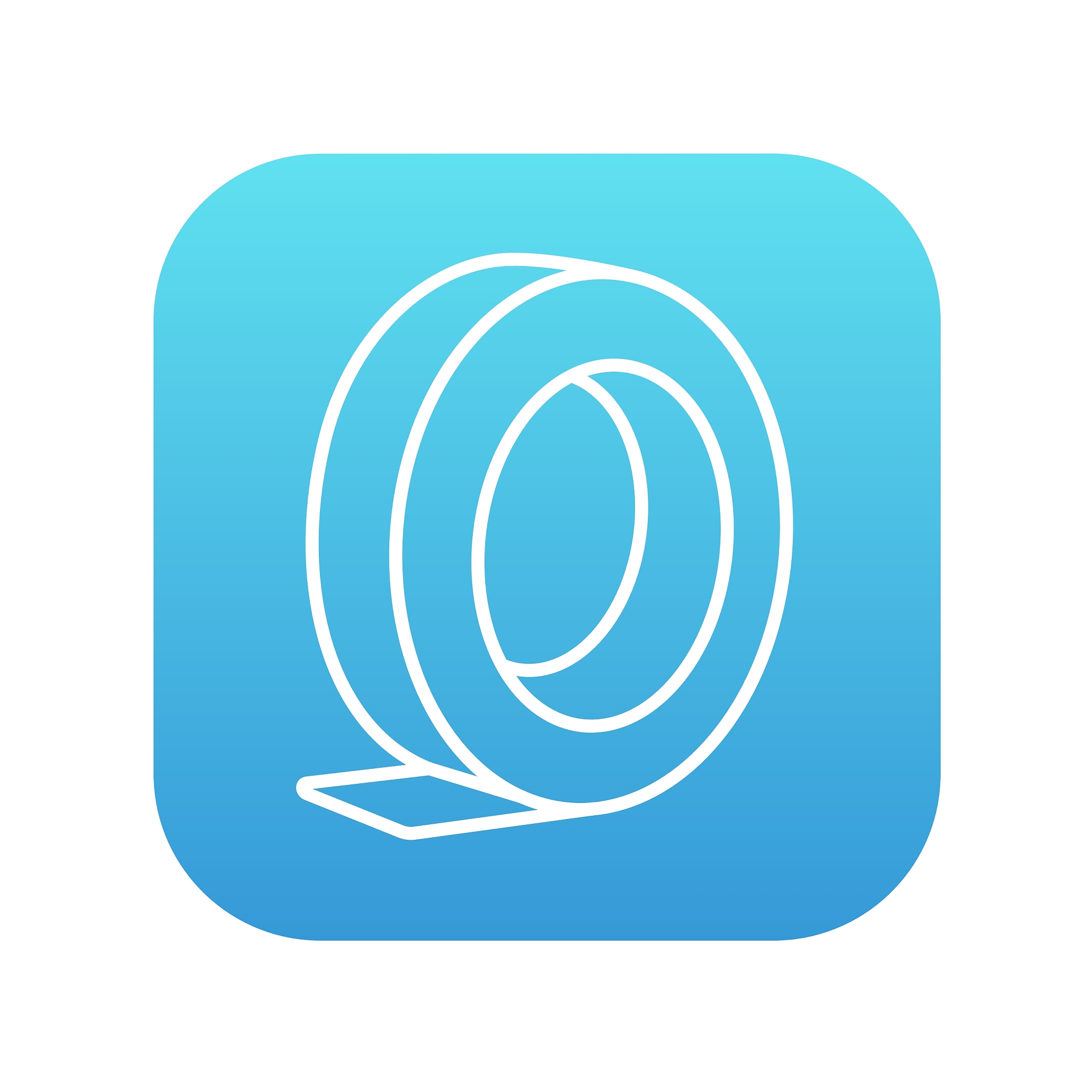 roll of adhesive tape line icon