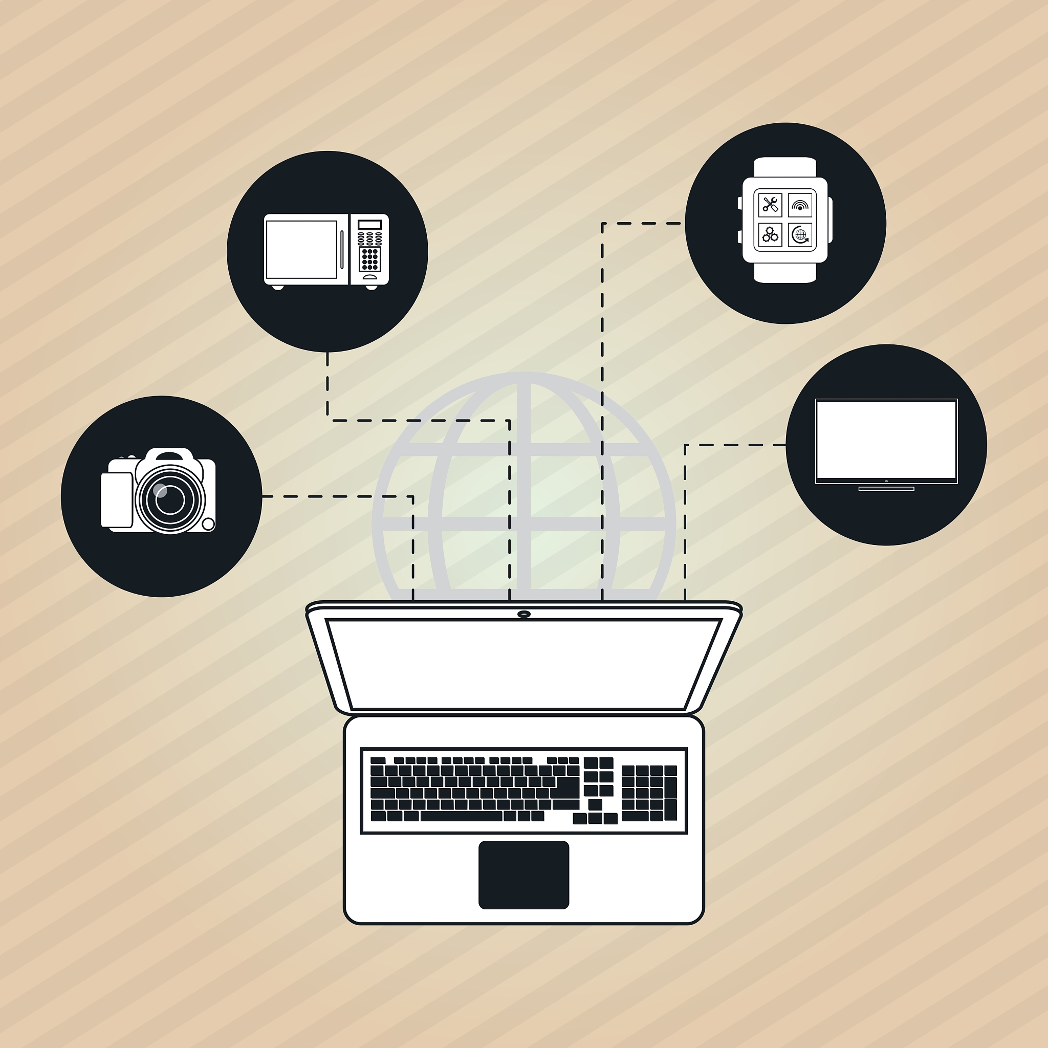set of technology icons design