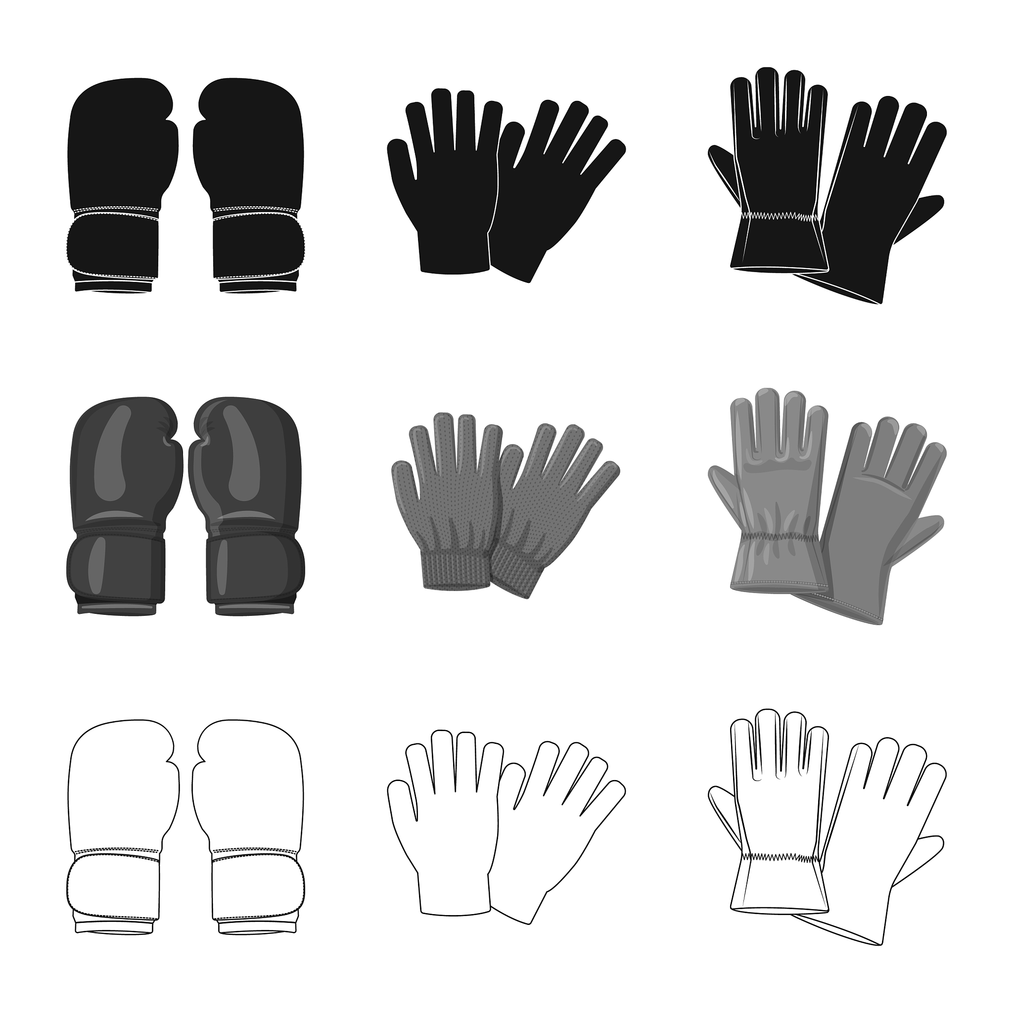 isolated object of glove and winter symbol
