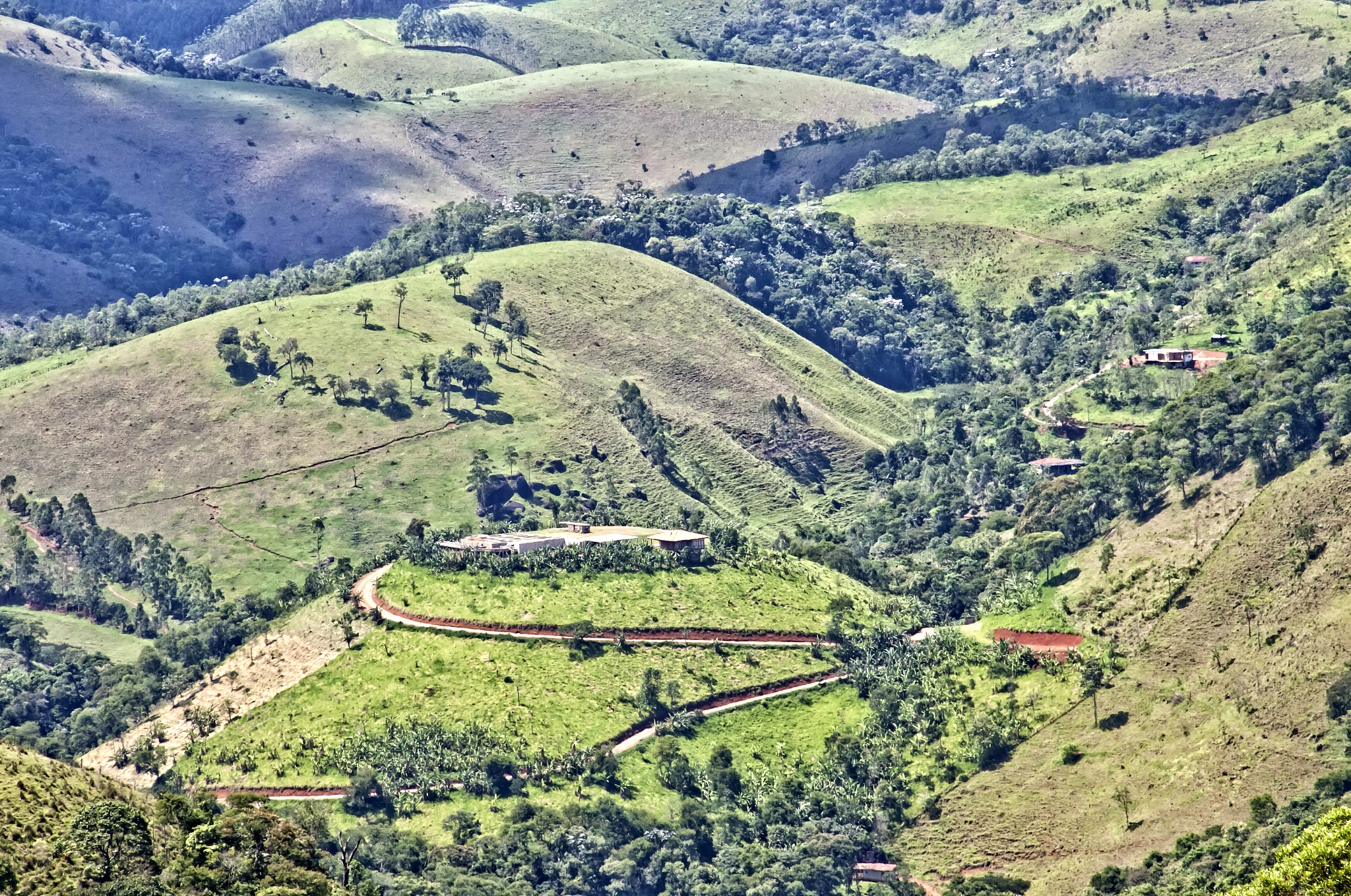 looking at green mountains