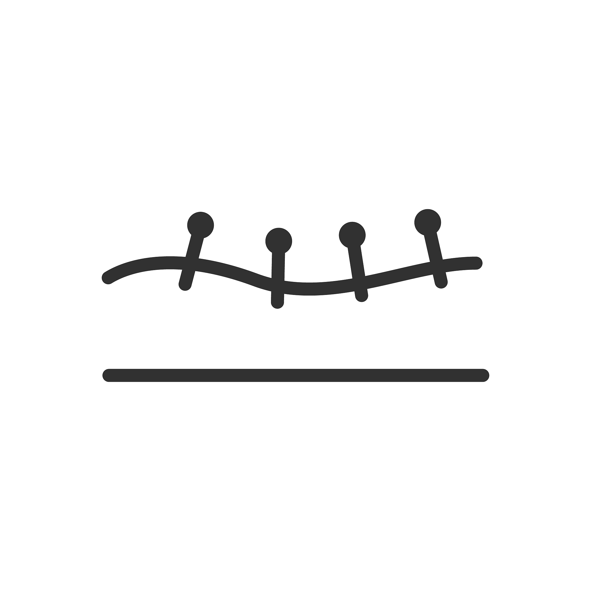 acupuncture therapy. linear icon. line with editable stroke