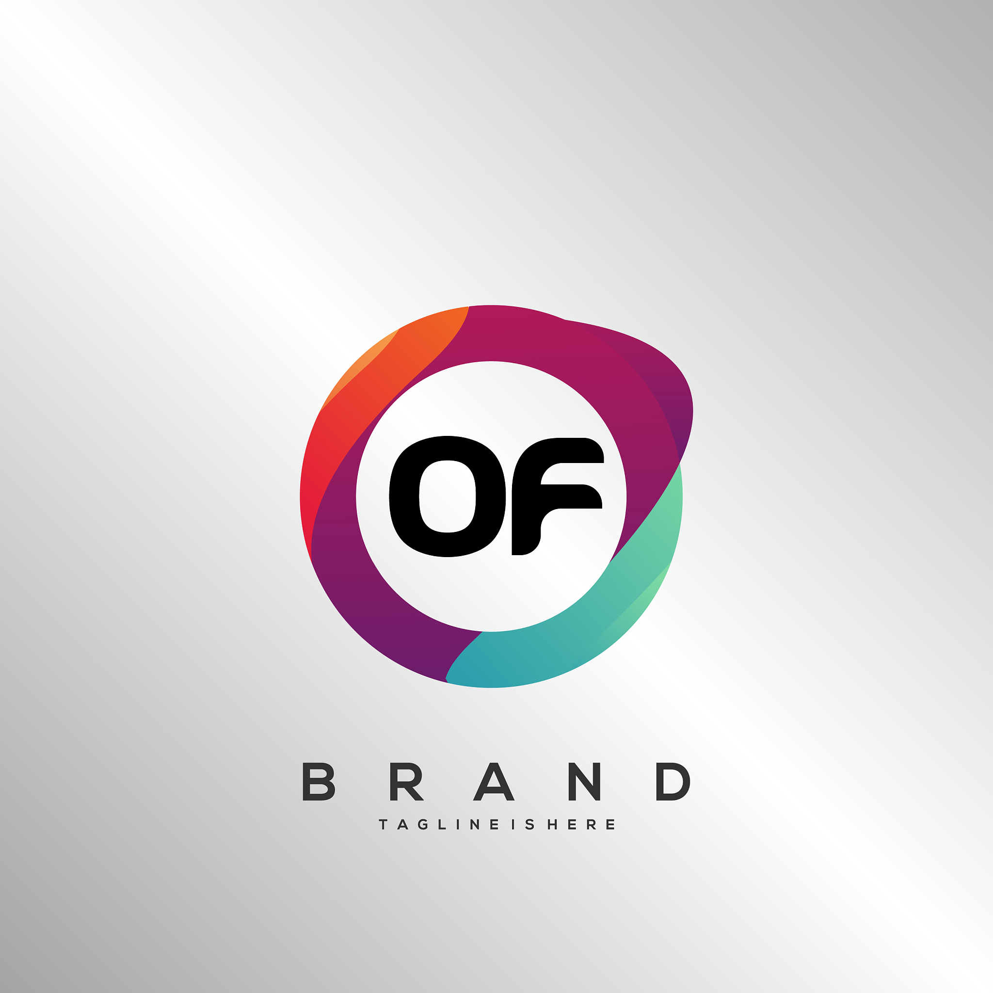 letter gradient color logo design