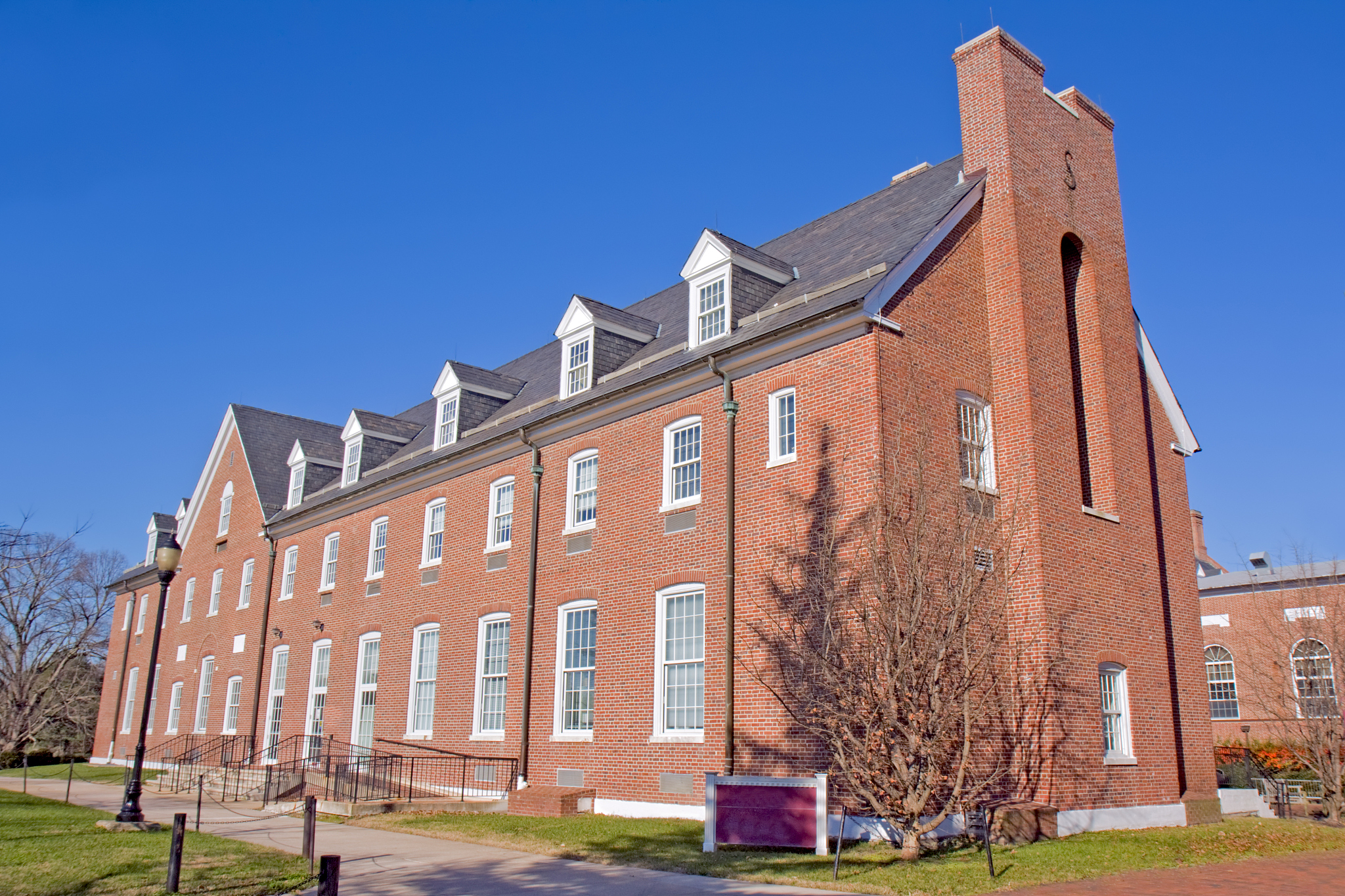 building on a university campus