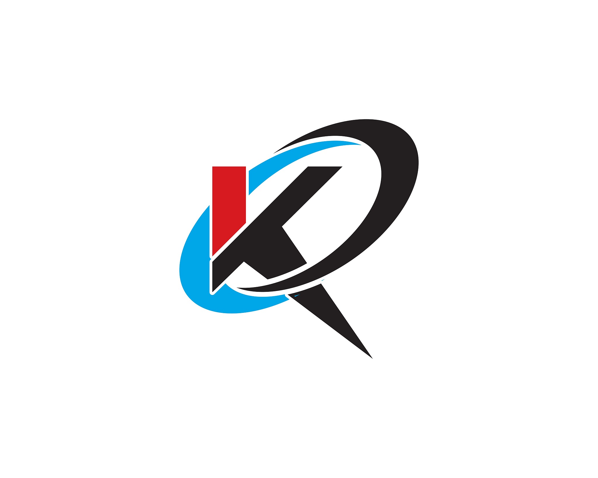 k letter logo template