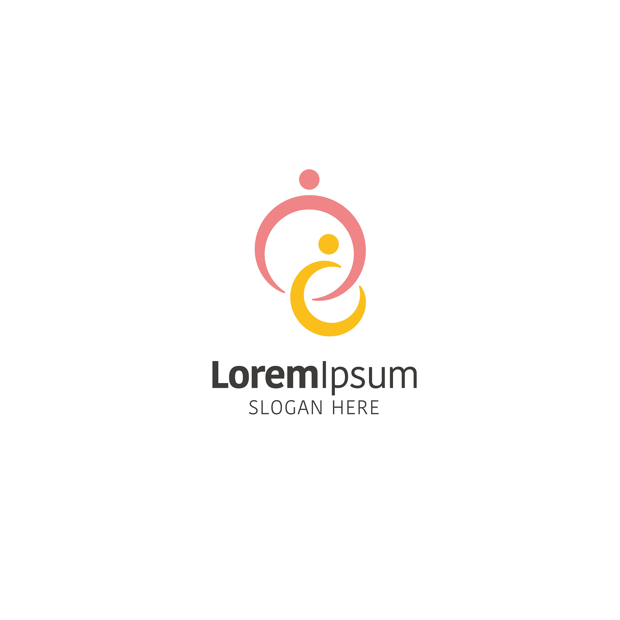 parent and child icon design template on white