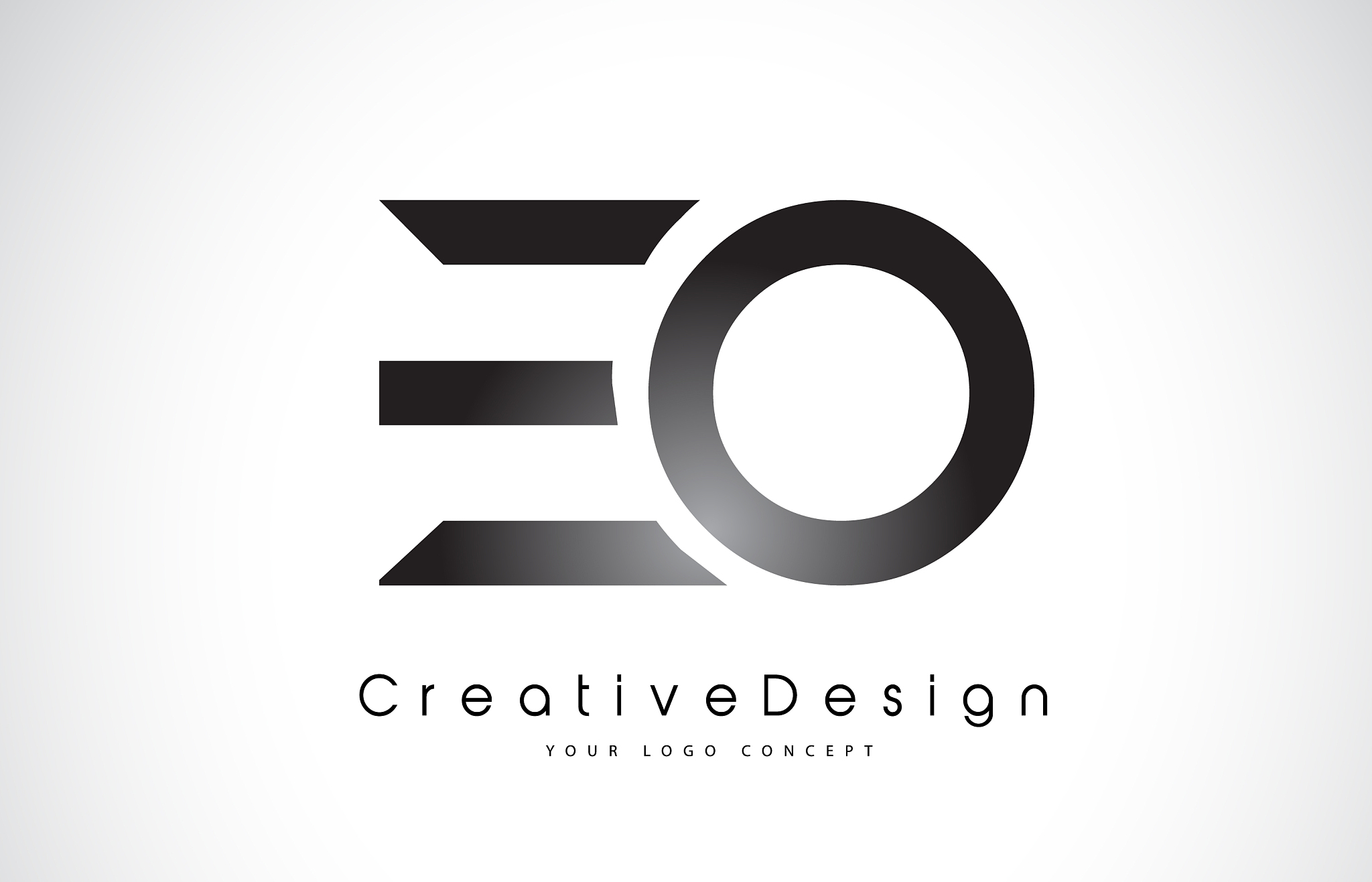 eo e o letter logo design creative icon modern