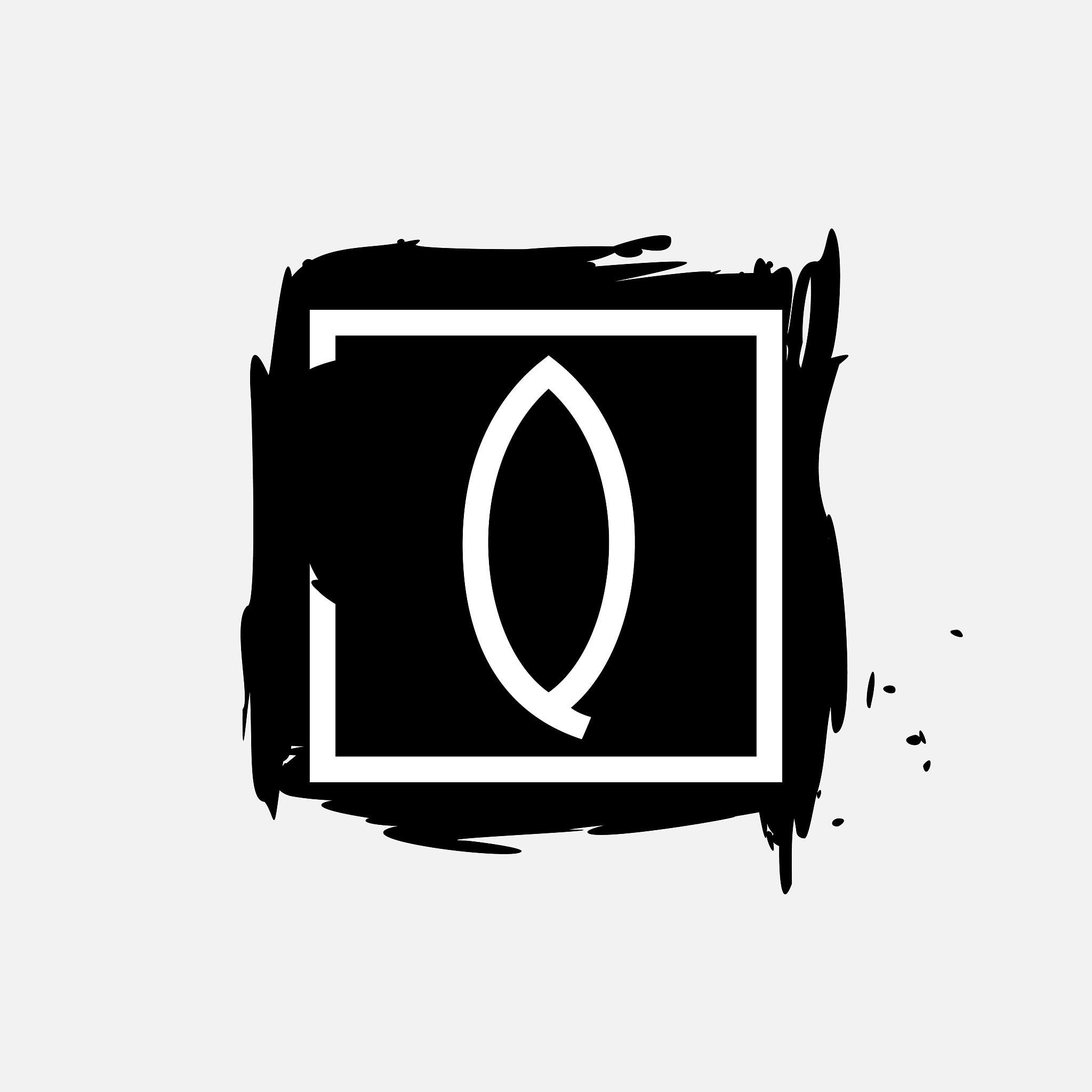 正方形,边框,墨水,英文字母<strong>q</strong>,品牌名称,粗糙的,干的,笔触,几何形状