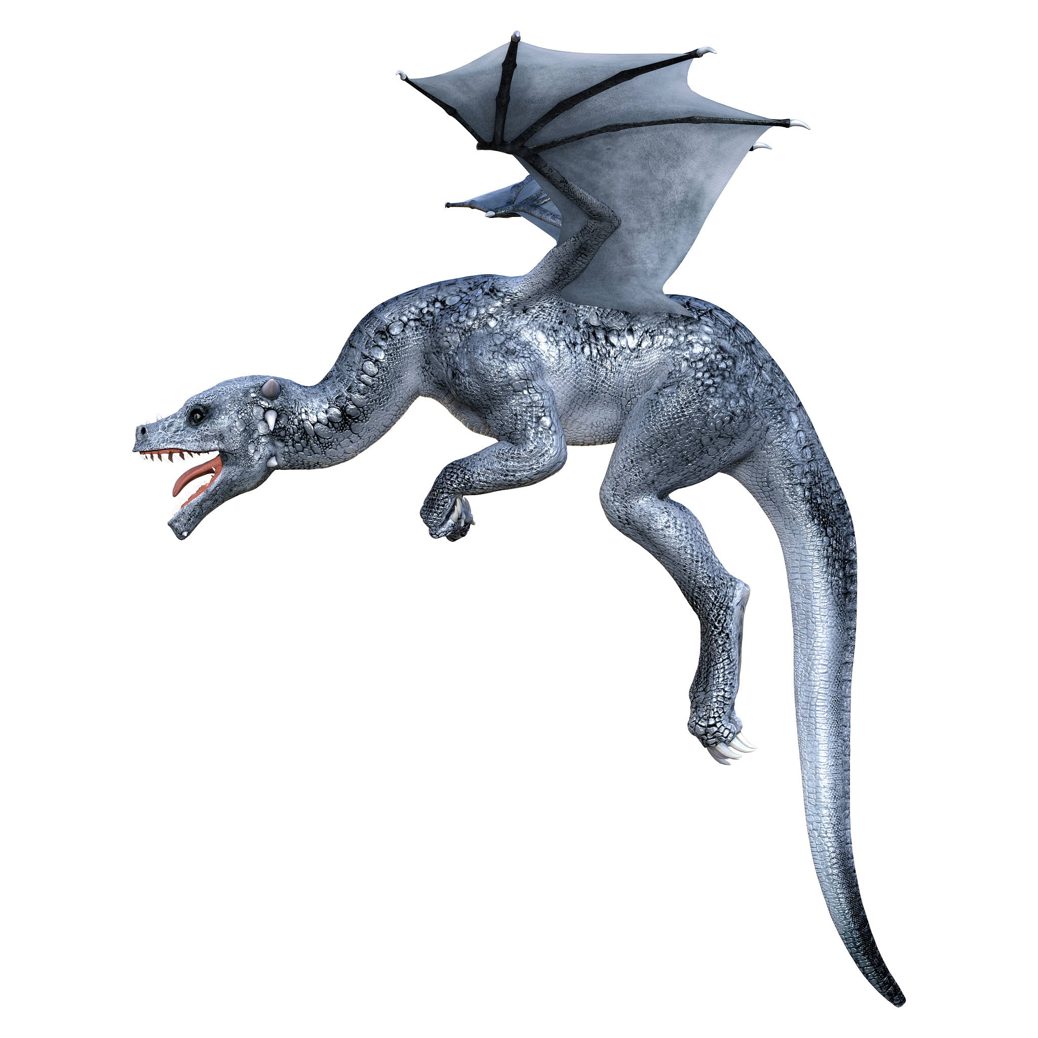 3d illustration fantasy dragon on white