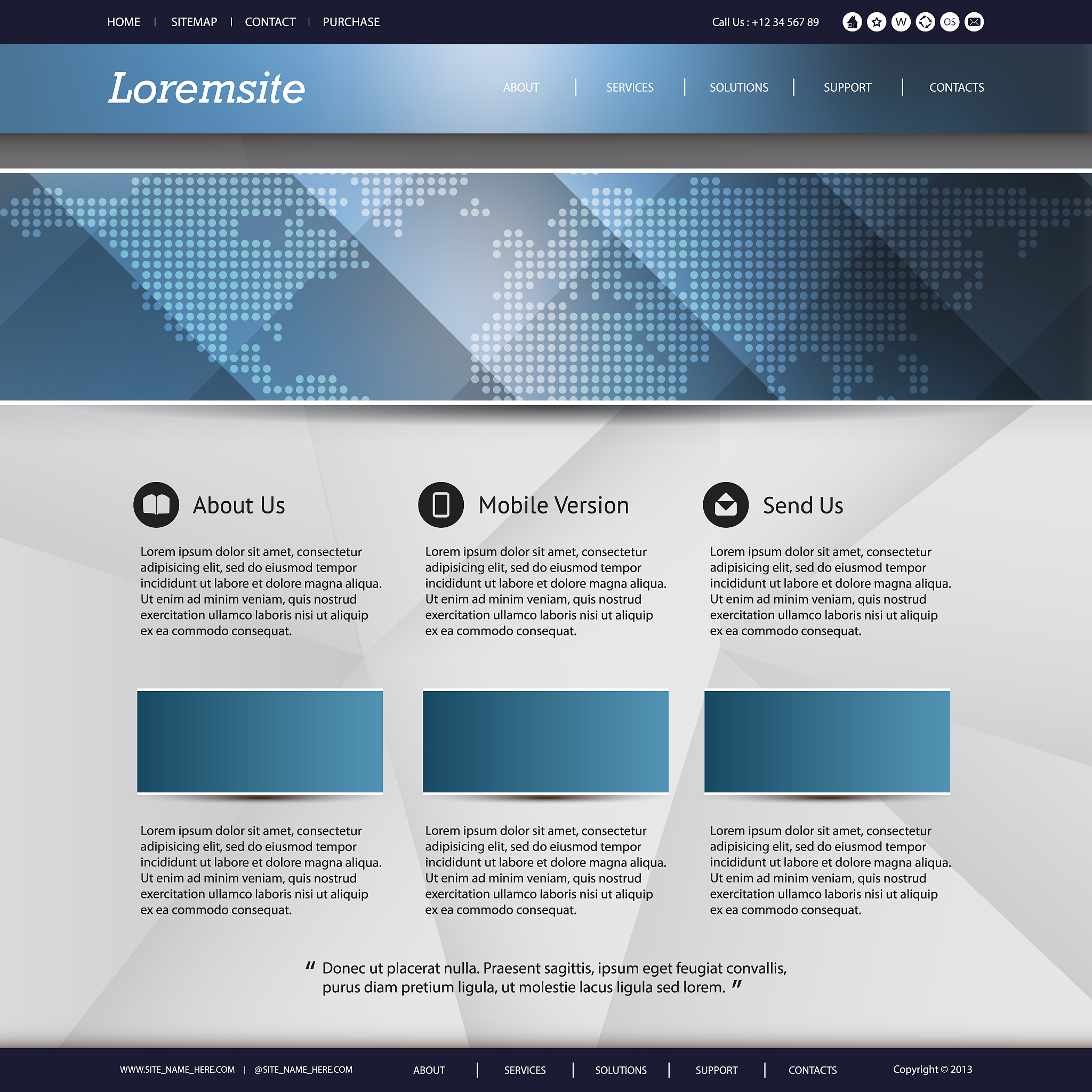 one page website template