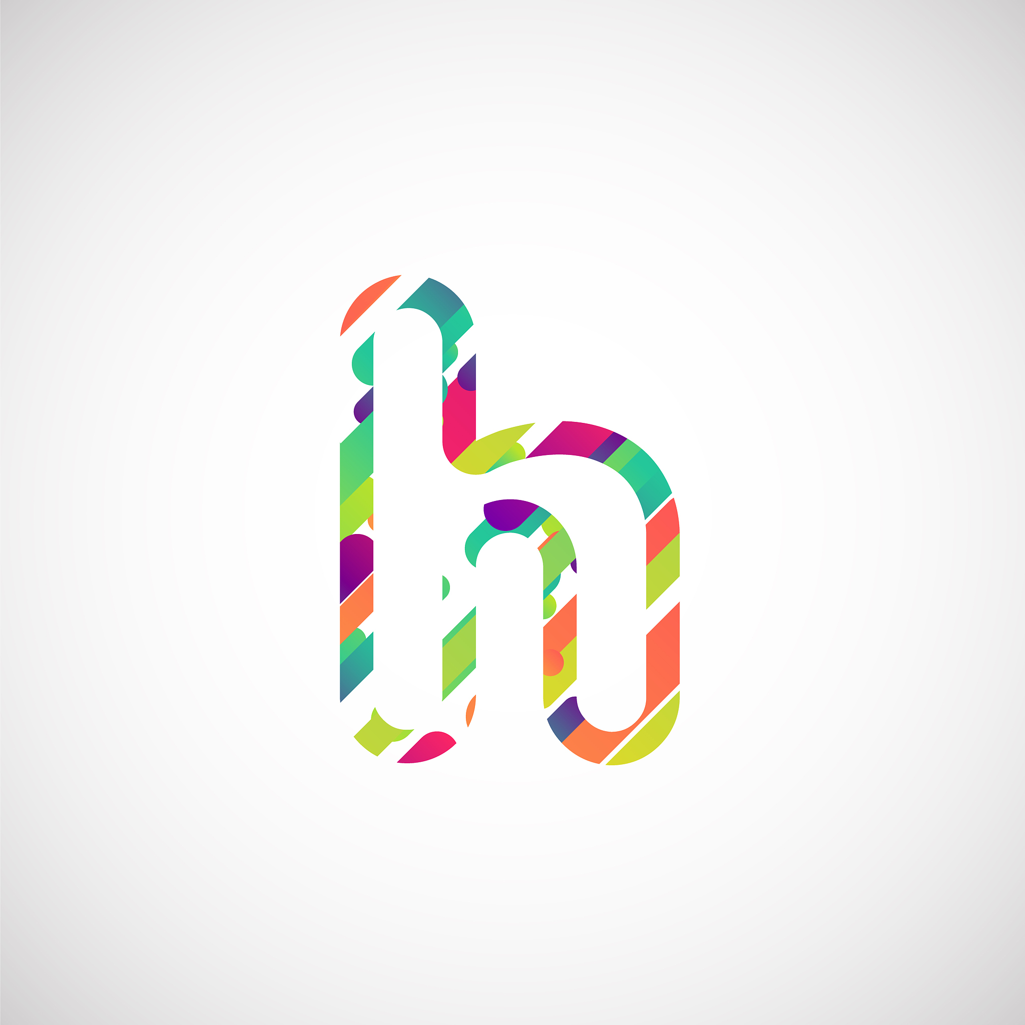 colorful character from a typeset, vector illustration
