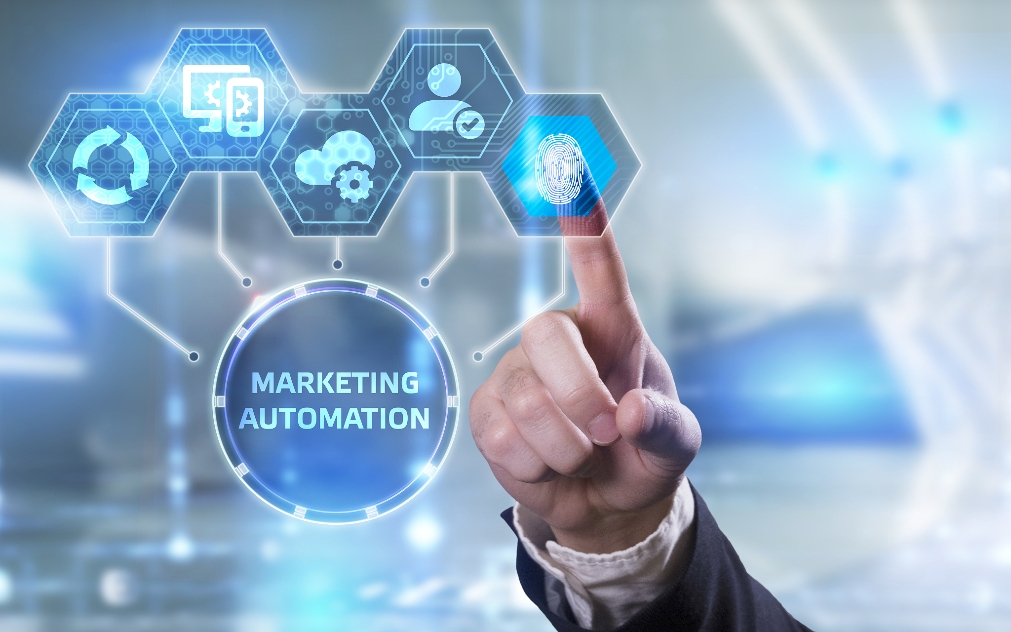 business, technology, internet and network concept. digital mark