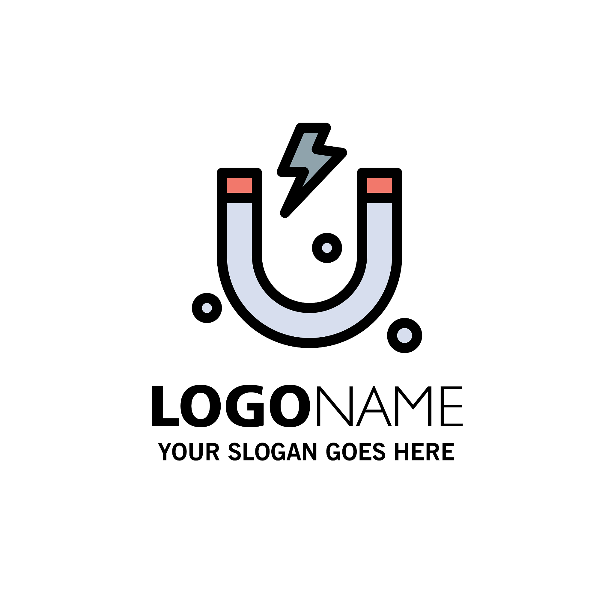 attraction magnet science business logo template
