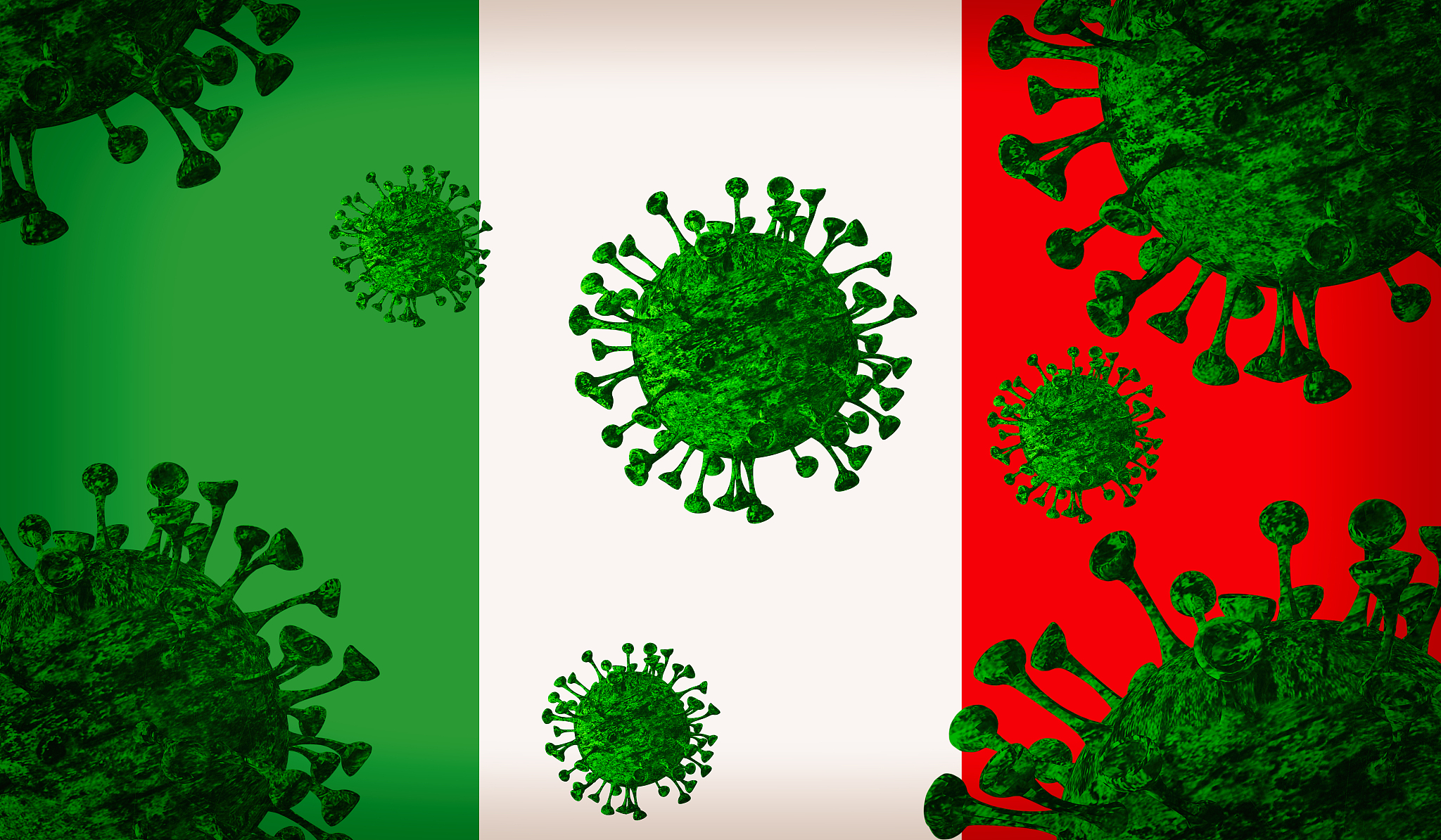italy flag pandemic covid-19 coronavirus cells