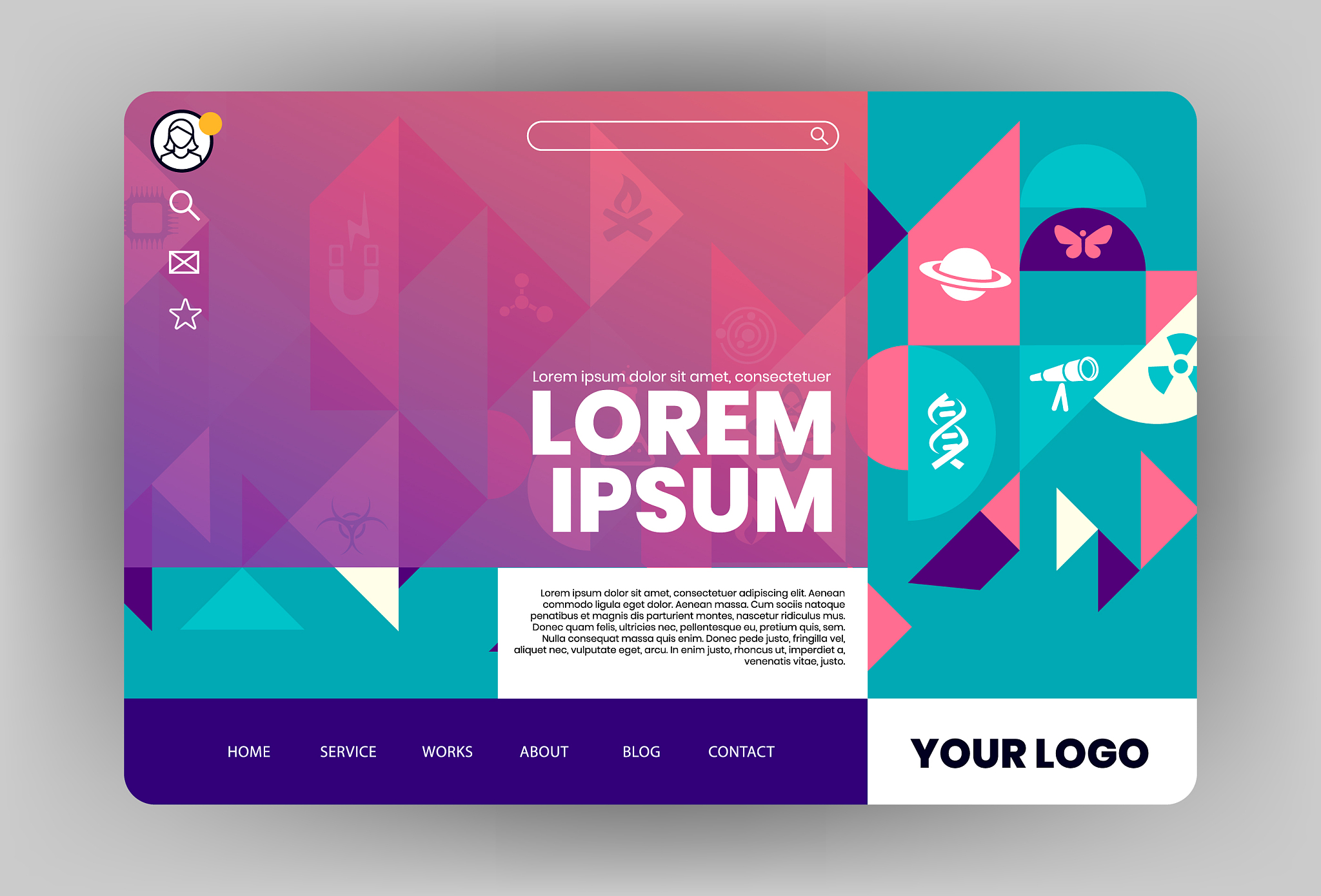 science website template design