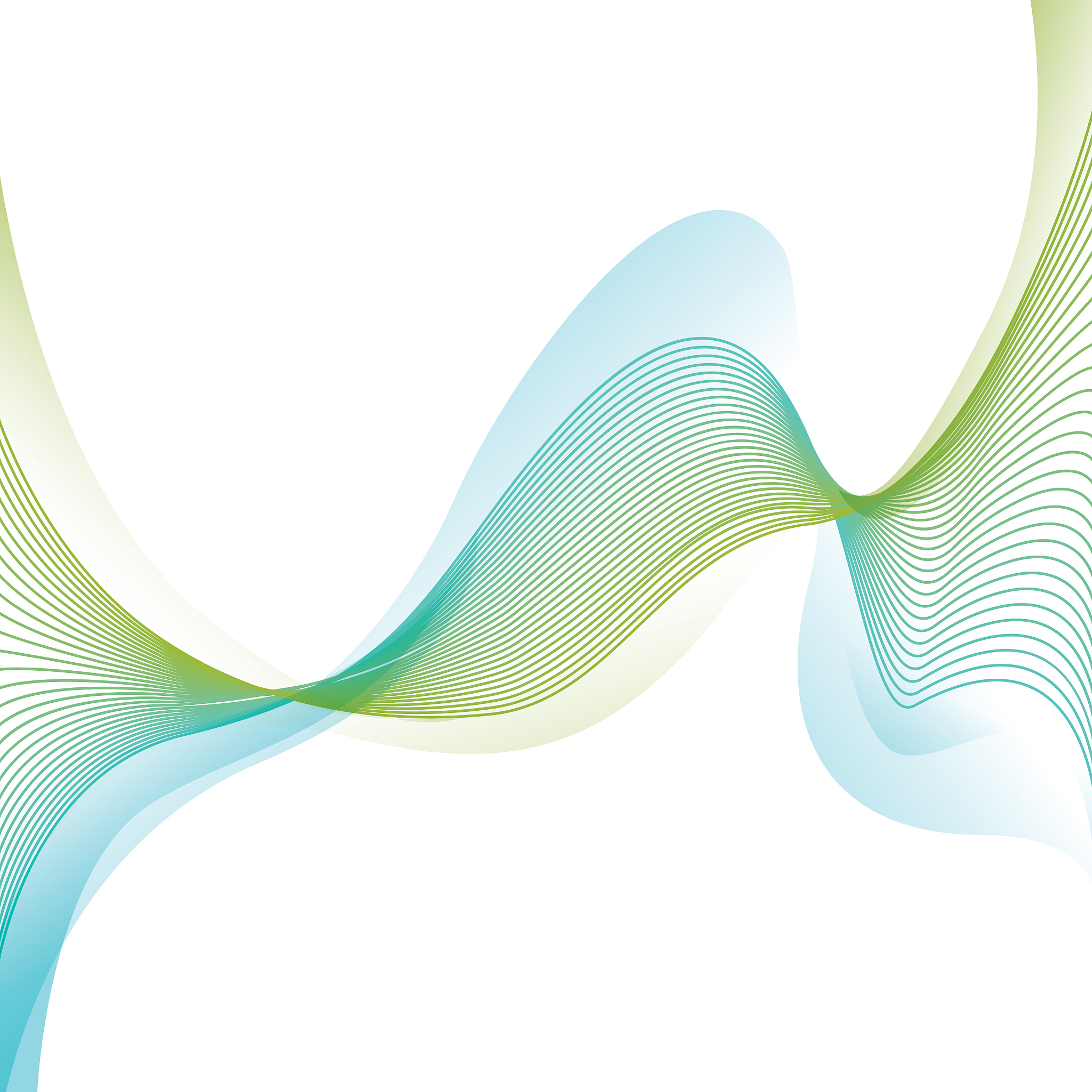 green waves background