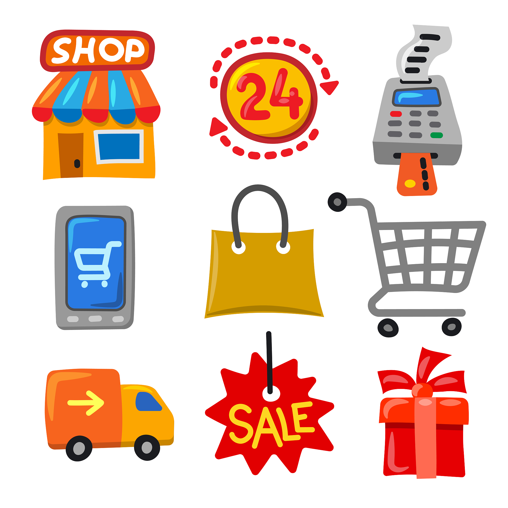 shopping icons