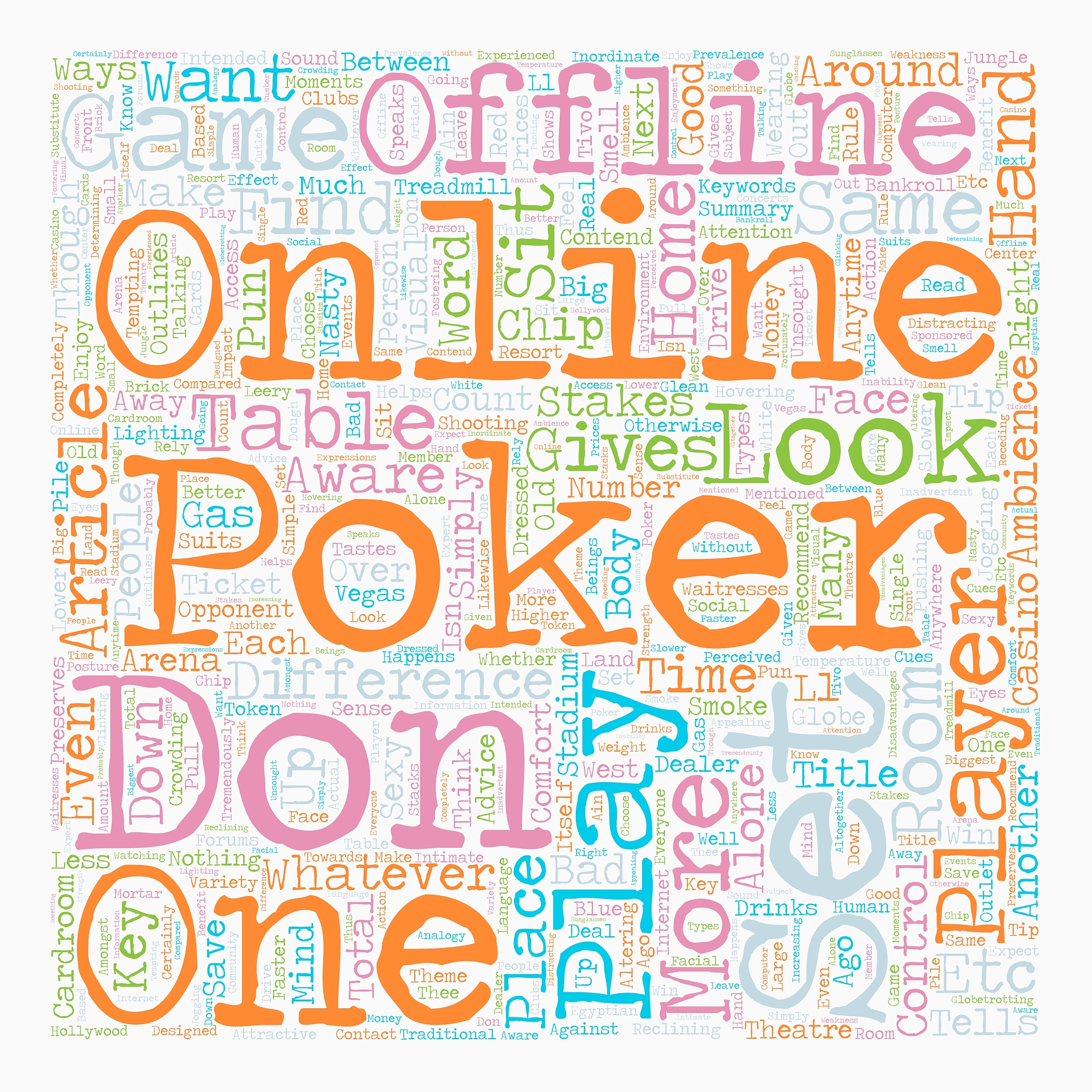 the differences between online poker and offline
