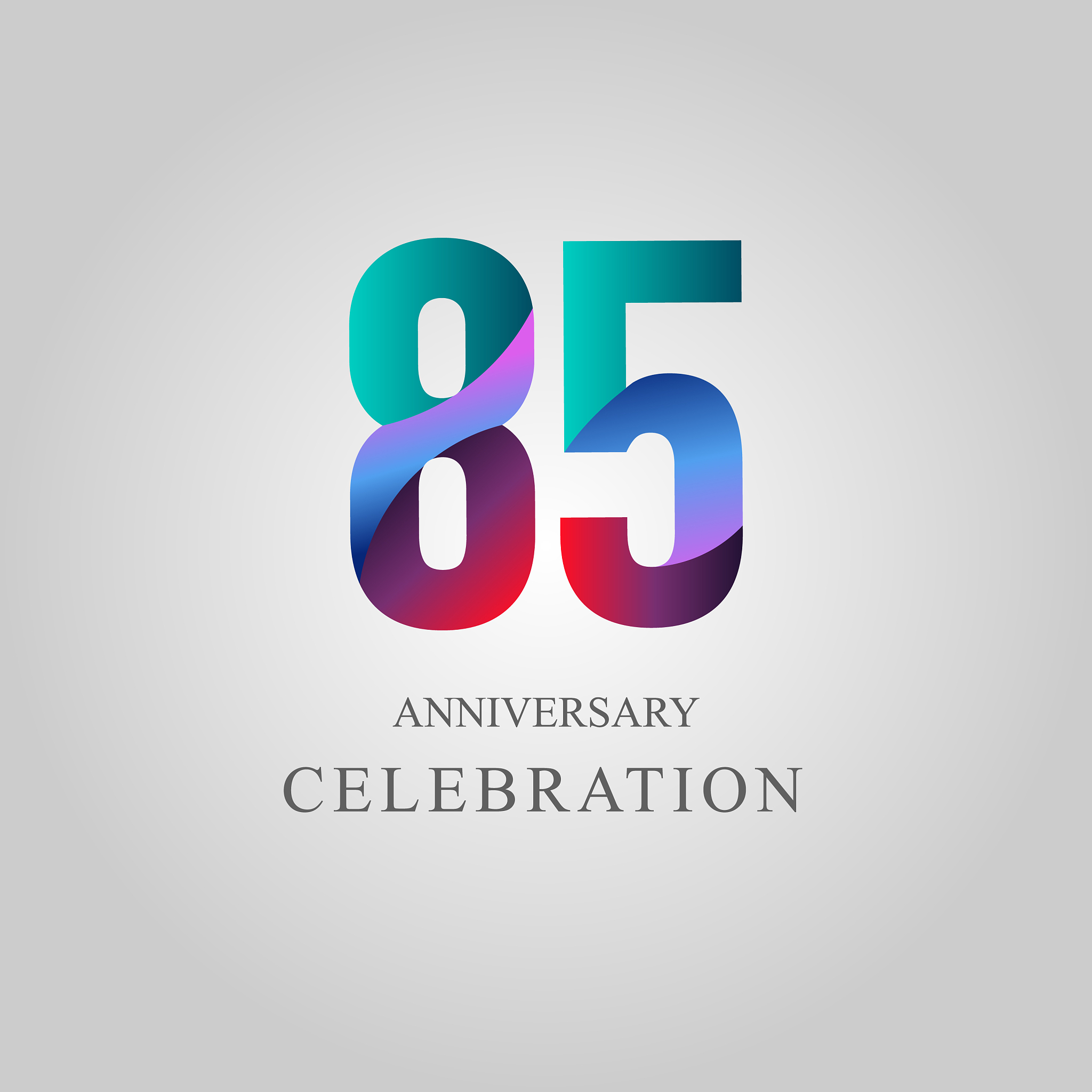 85 year anniversary celebration template design