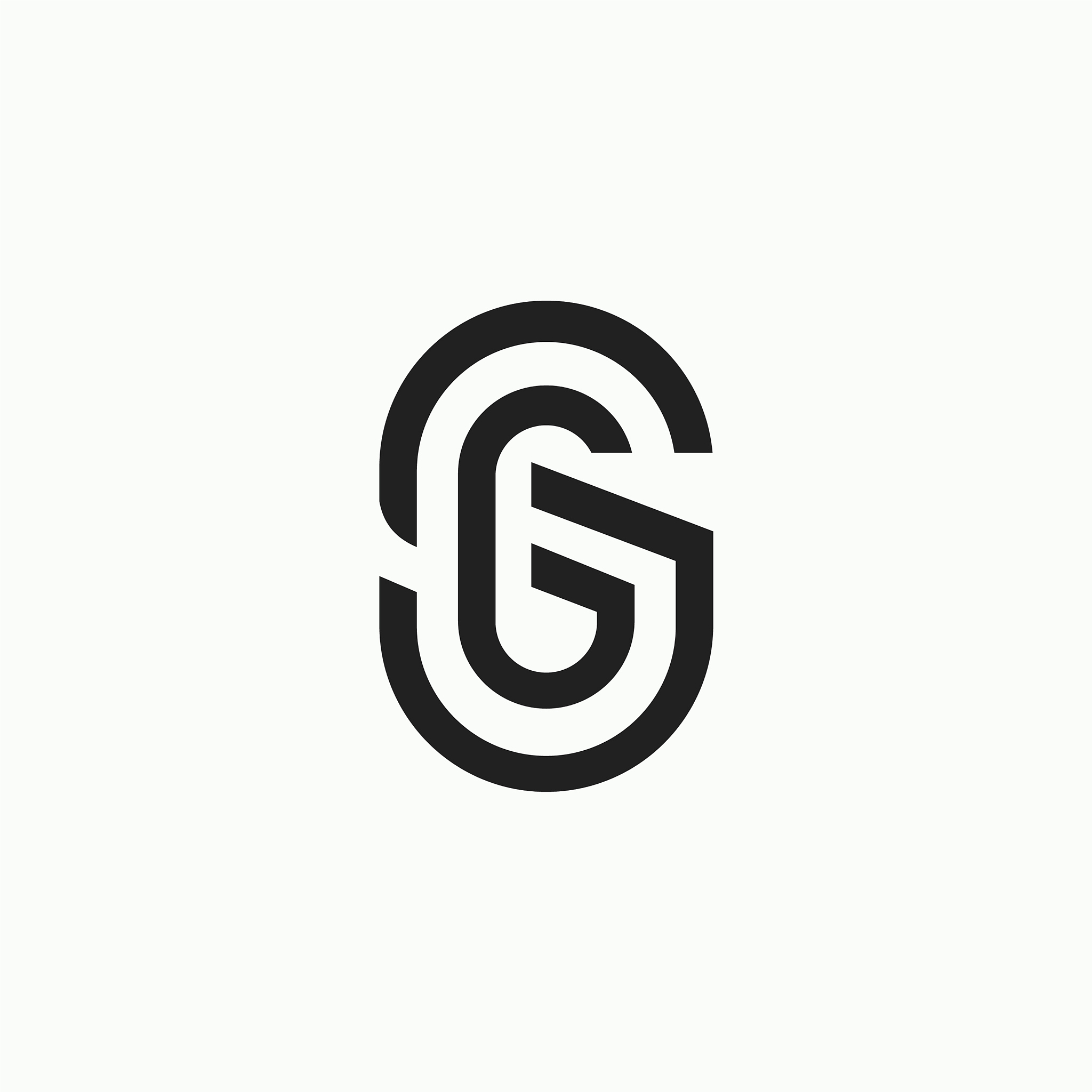 initial letter sg or gs logo design template