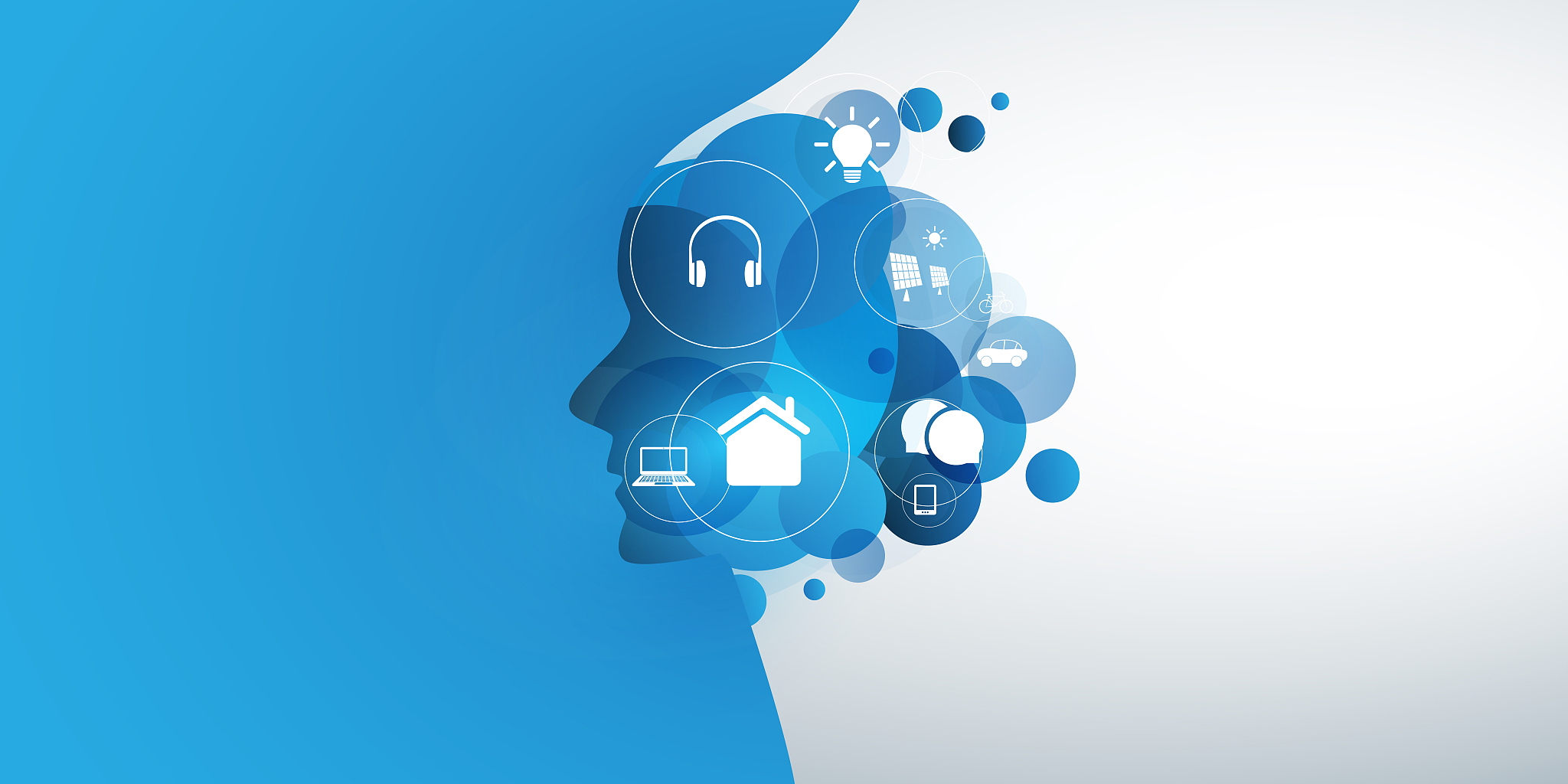 artificial intelligence, cloud computing, home automation concep