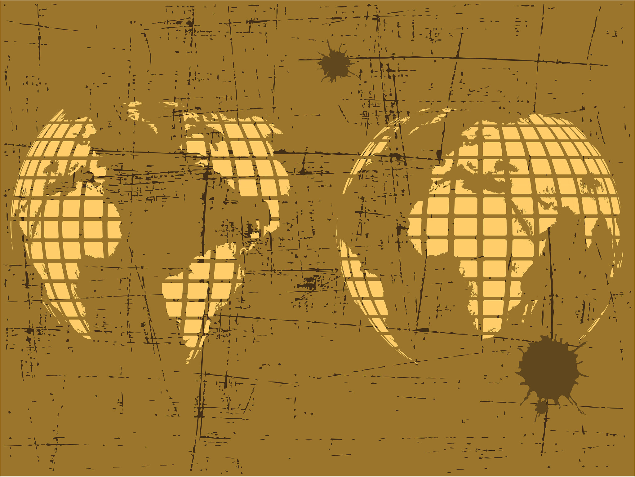 the vector retro grunge world map