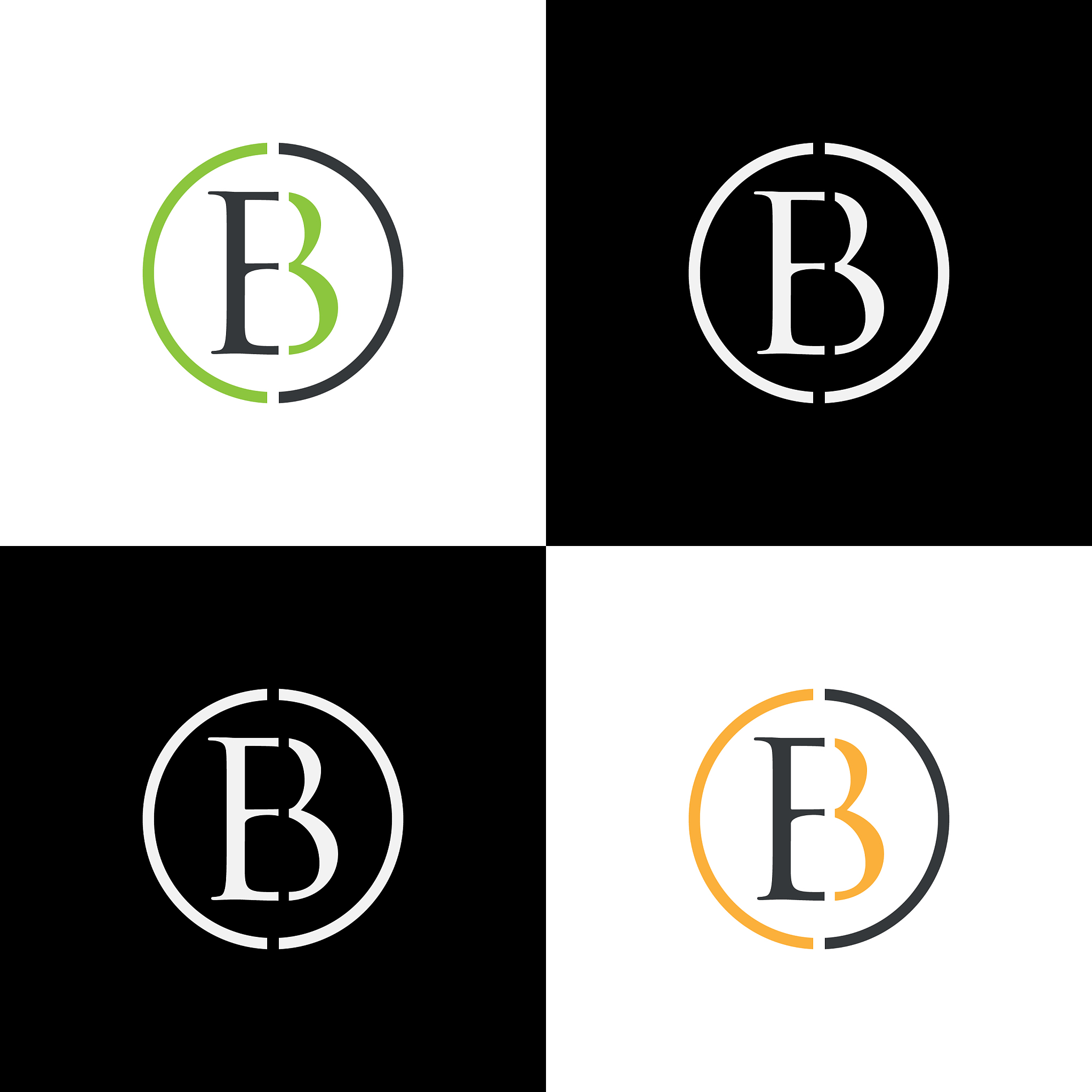 initial letter eb logo design