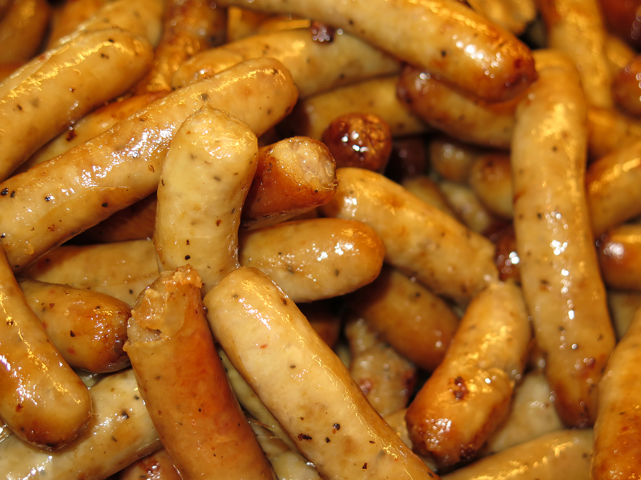 breakfast sausage, close-up