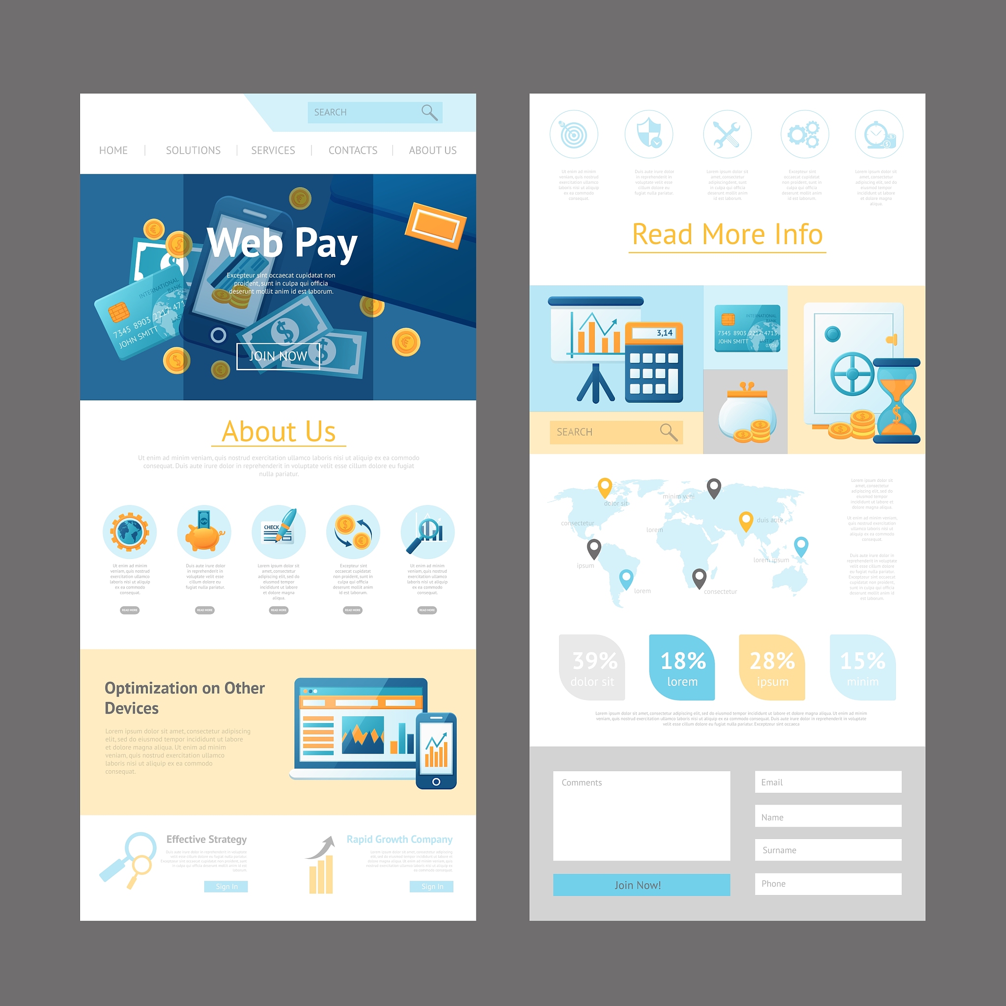 website design page template