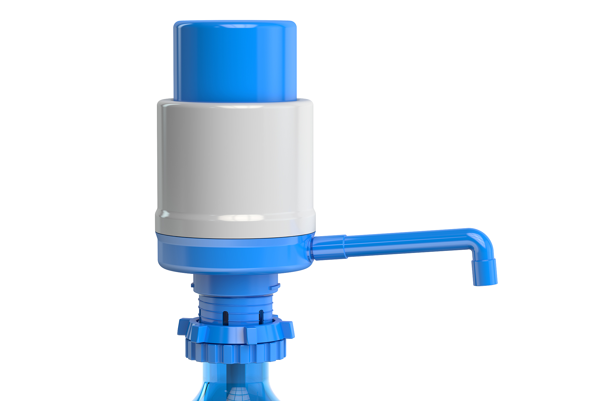 gallon bottle drinking water pump, water dispenser pump. 3d rend